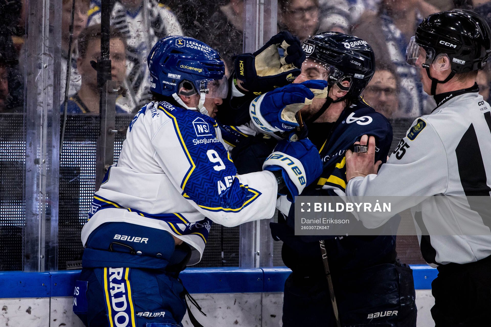 Leksands Gabriel Fortier och HV71s Santeri Hatakka