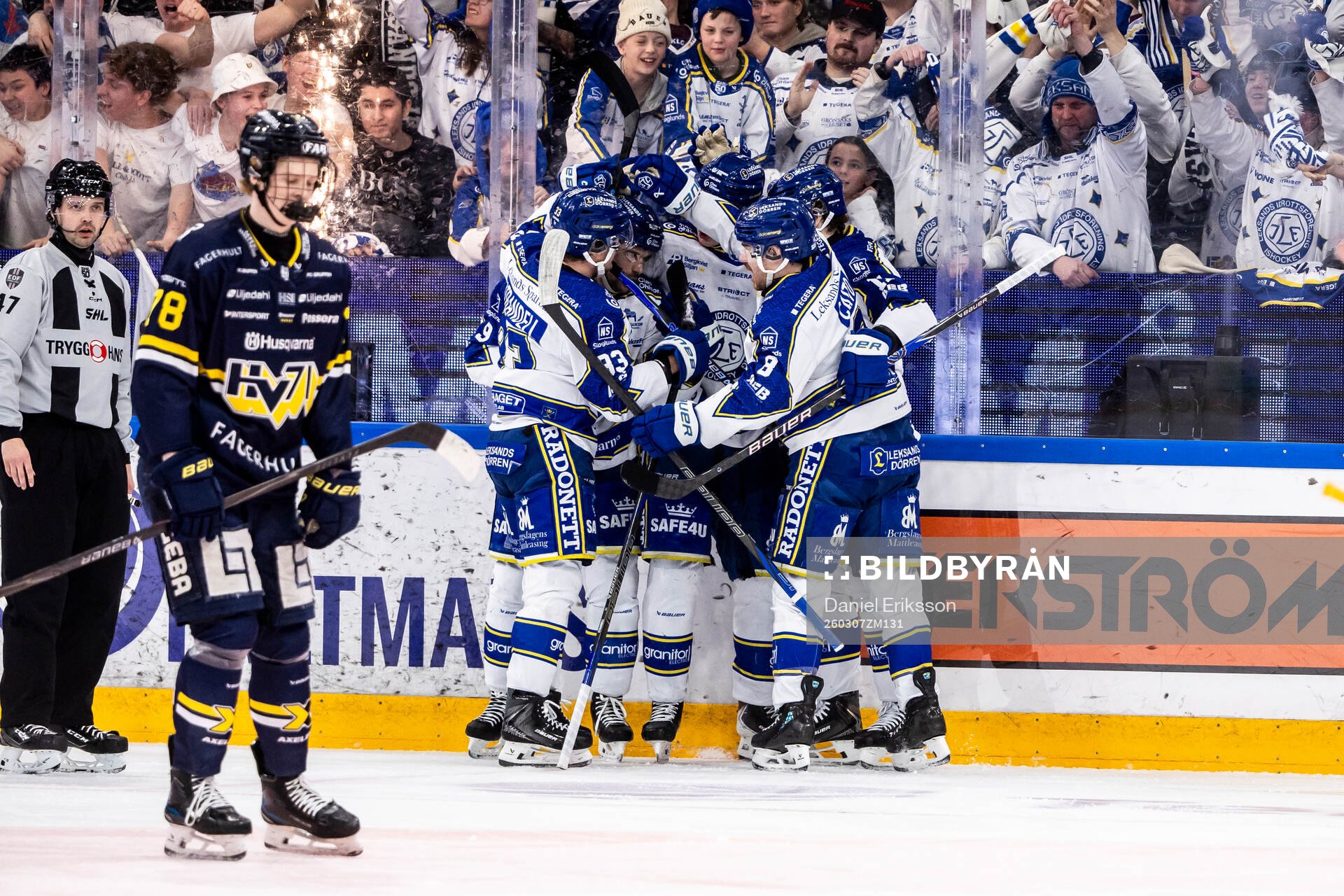 Leksands Gabriel Fortier jublar