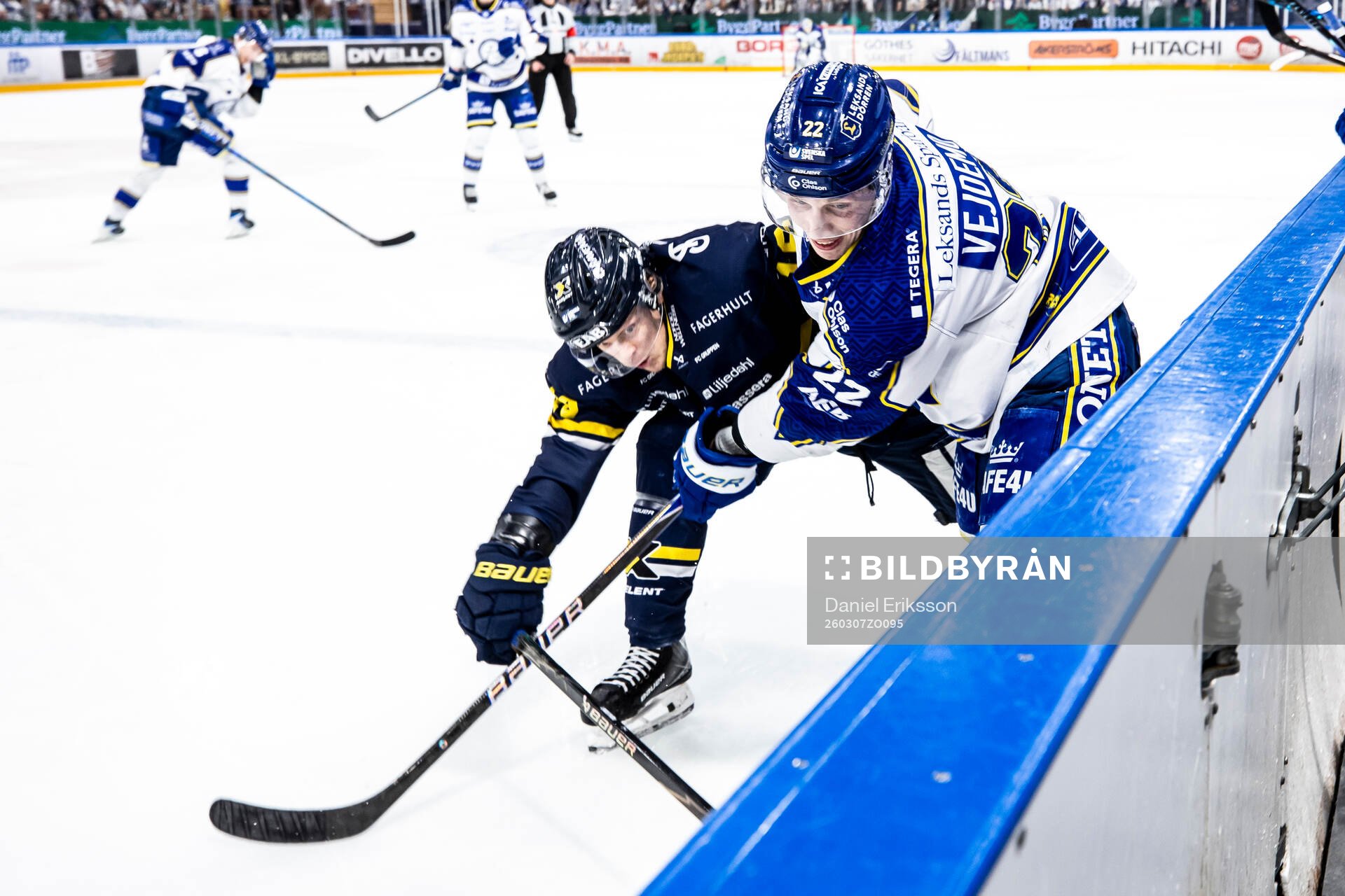 HV71s Linus Lindström och ´Leksands Lukas Vejdemo