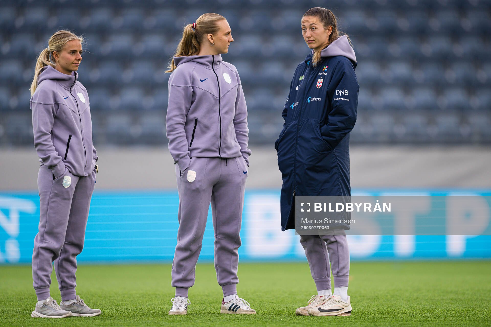 Emilie Woldvik, goalkeeper Sunniva Skoglund and goalkeeper