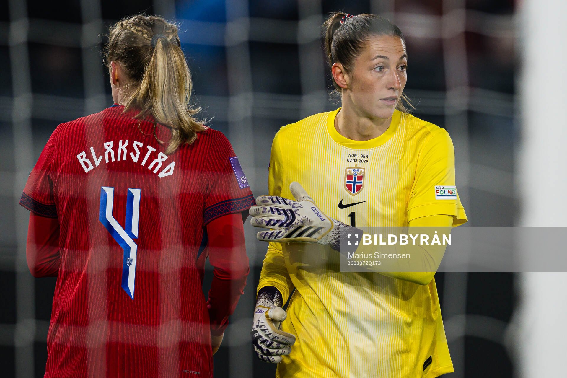 Goalkeeper Cecilie Hauståker Fiskerstrand of Norway