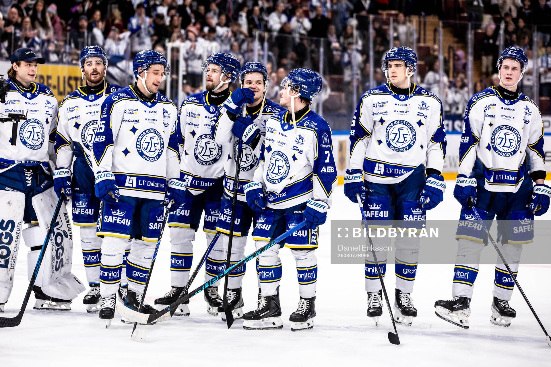 Leksands spelarna jublar