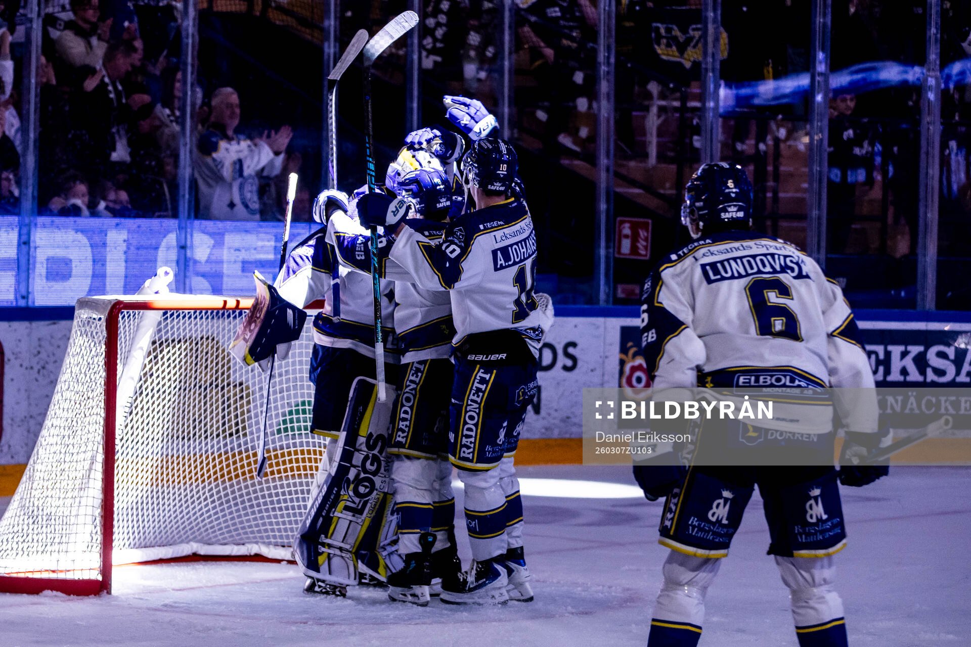 Leksands spelarna jublar