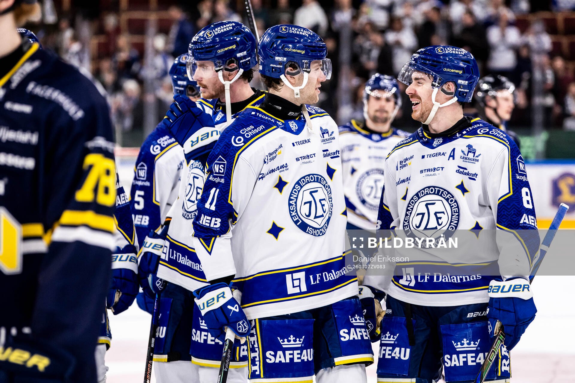 Leksands Wiktor Nilsson och Matt Caito jublar