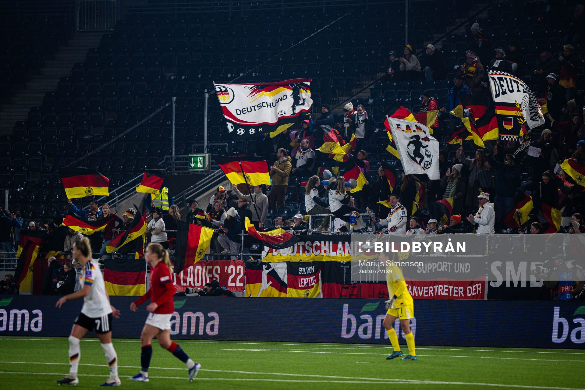 Spectators in the stands