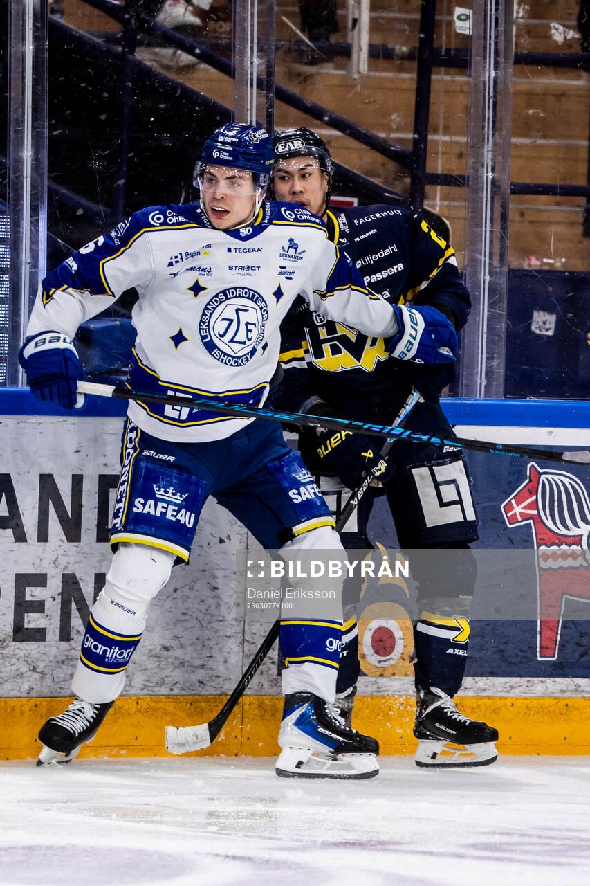 Leksands Alexander Lundqvist och HV71s Jonathan Ang
