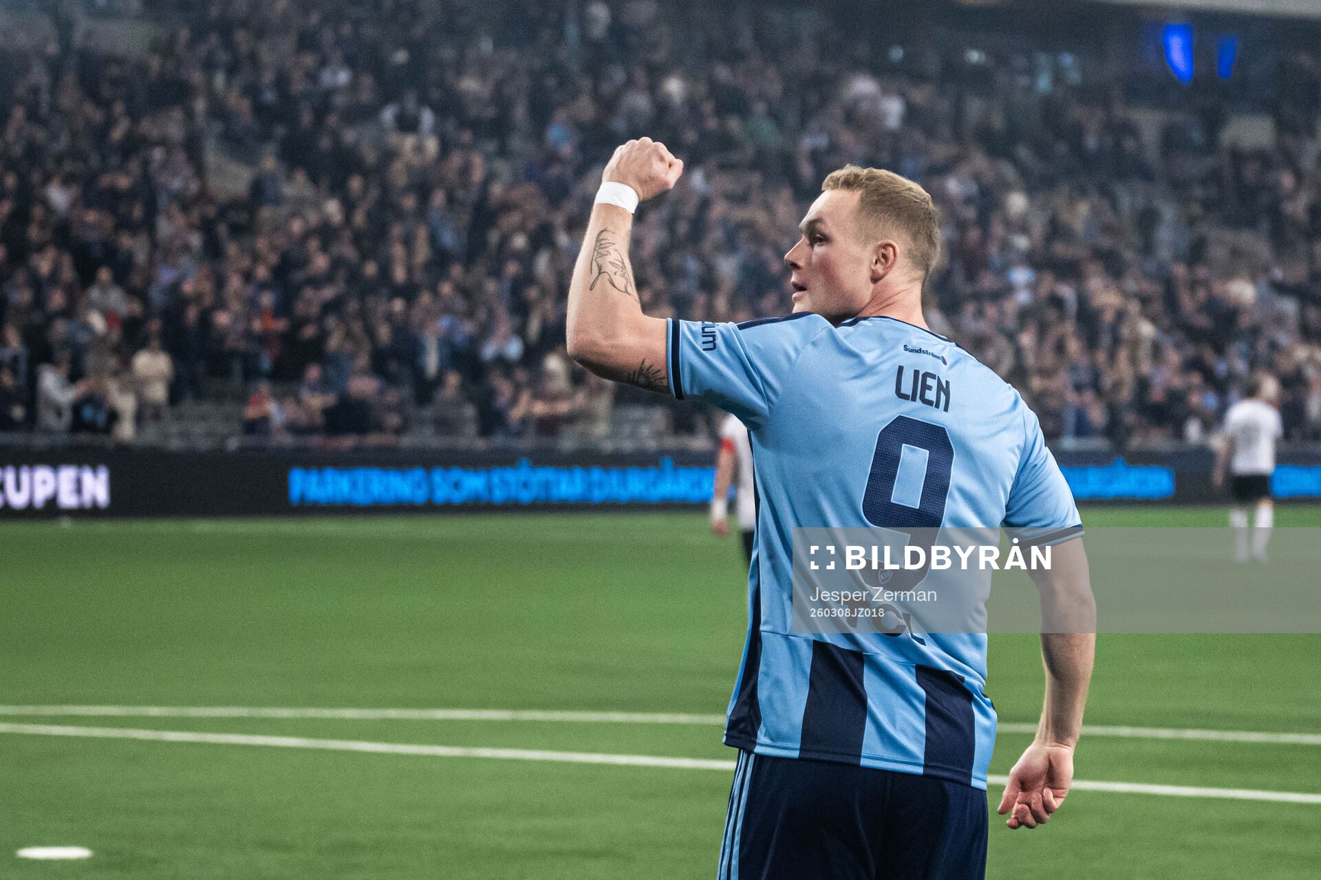 Djurgårdens Kristian Lien jublar