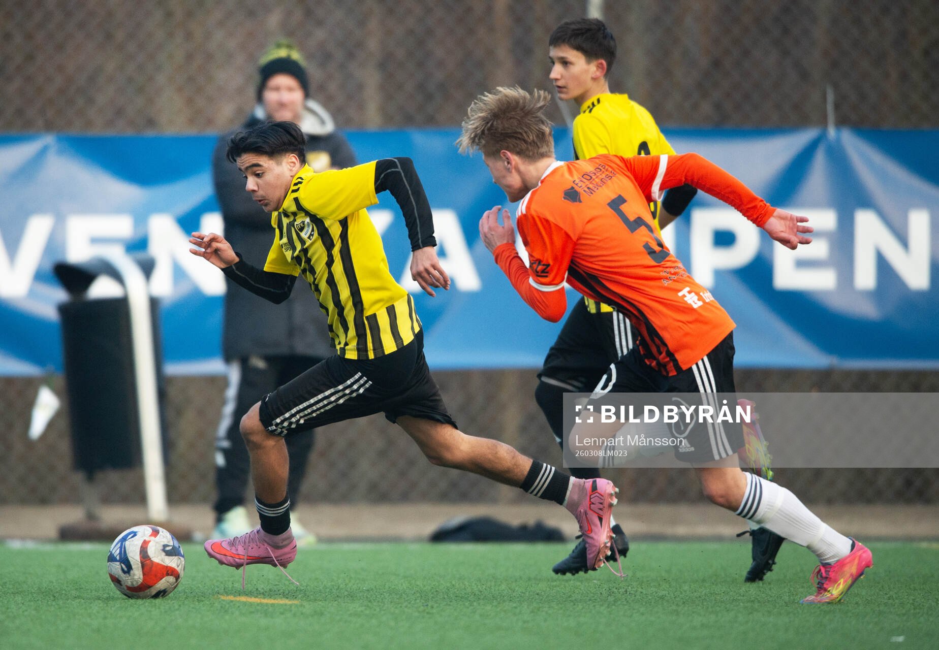 IFK Hässleholms Hamza Abdall i träningsmatchen mellan