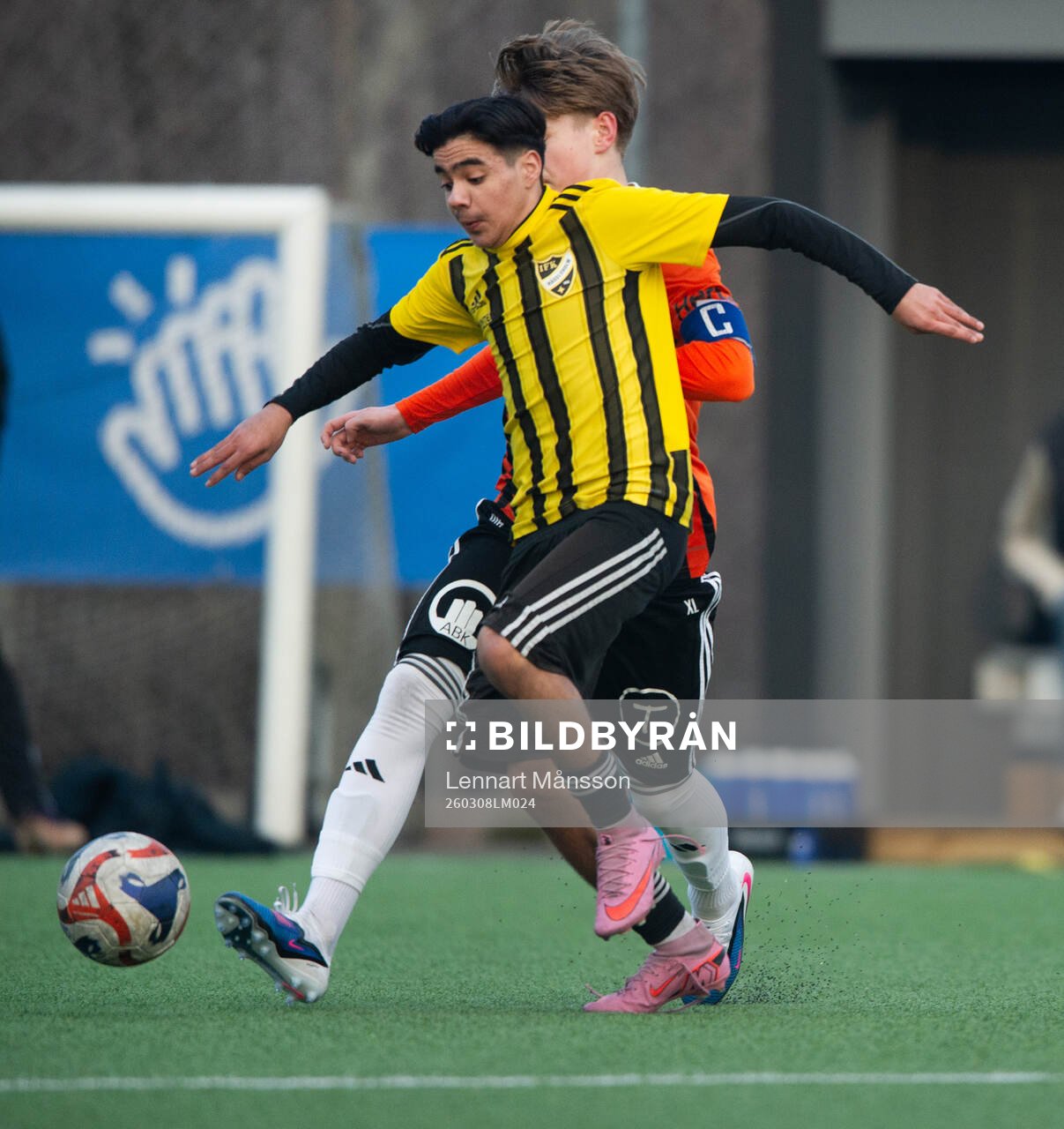 IFK Hässleholms Hamza Abdell i träningsmatchen mellan