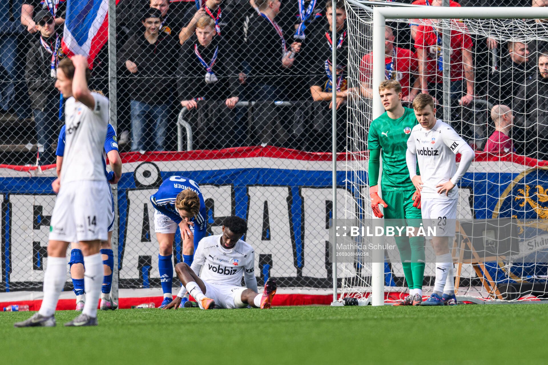 Helsingborgs målvakt Emil Rådahl och William Westerlund