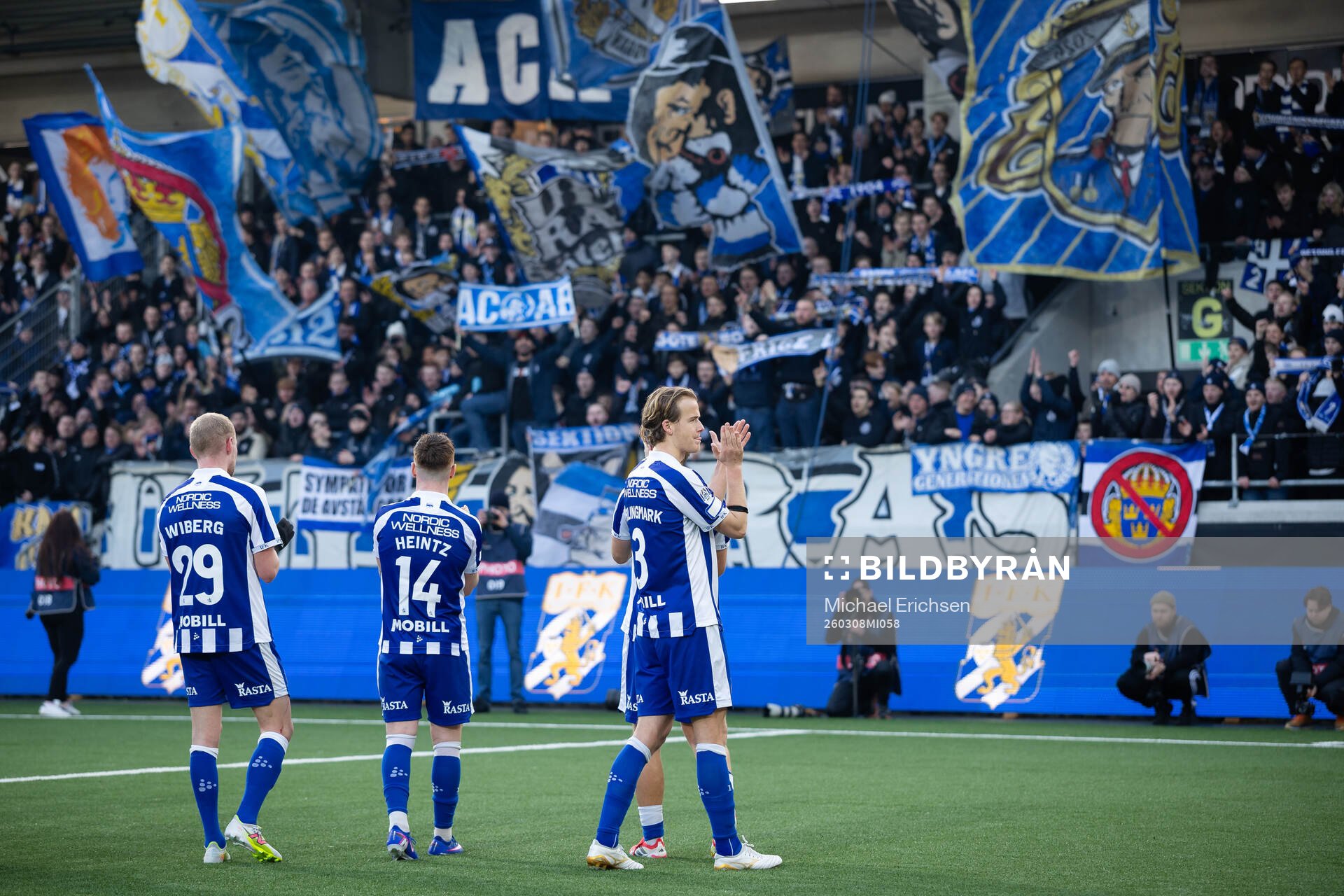 IFK Göteborgs Adam Bergmark Wiberg, Tobias Heintz och
