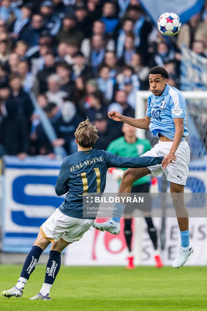 Halmstads Ludvig Arvidsson och Malmö FFs Theodor Lundbergh