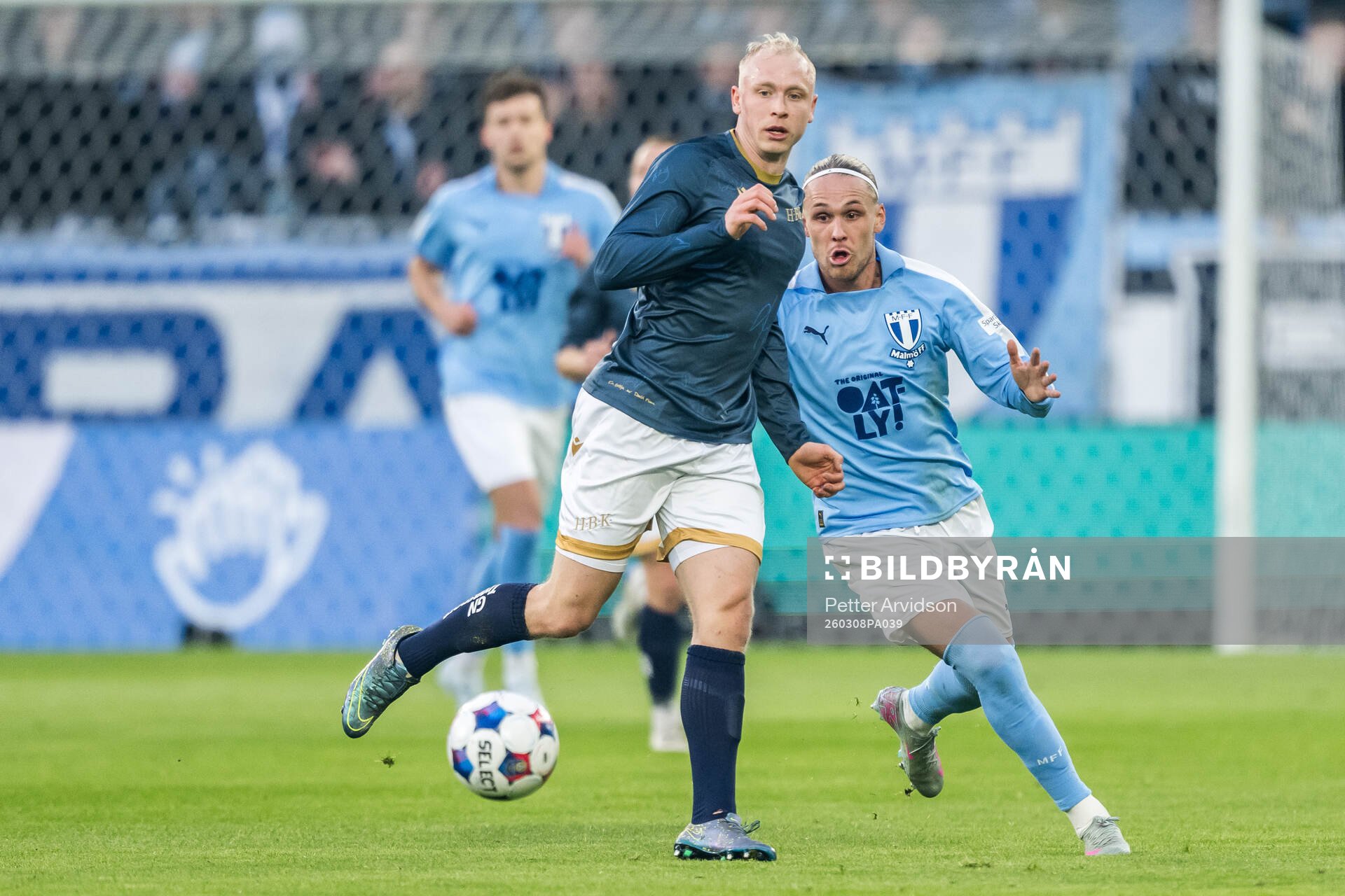 Halmstads André Boman och Malmö FFs Arnor Sigurdsson