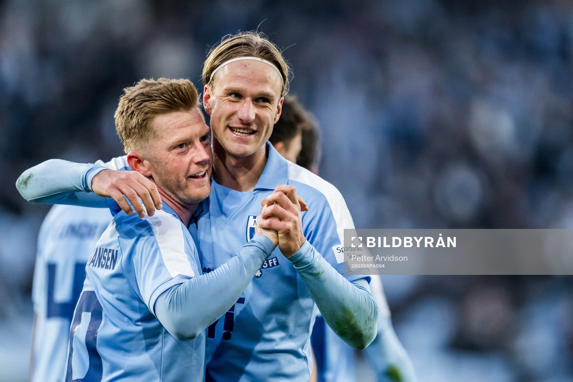 Malmö FFs Anders Christiansen och Erik Botheim jublar