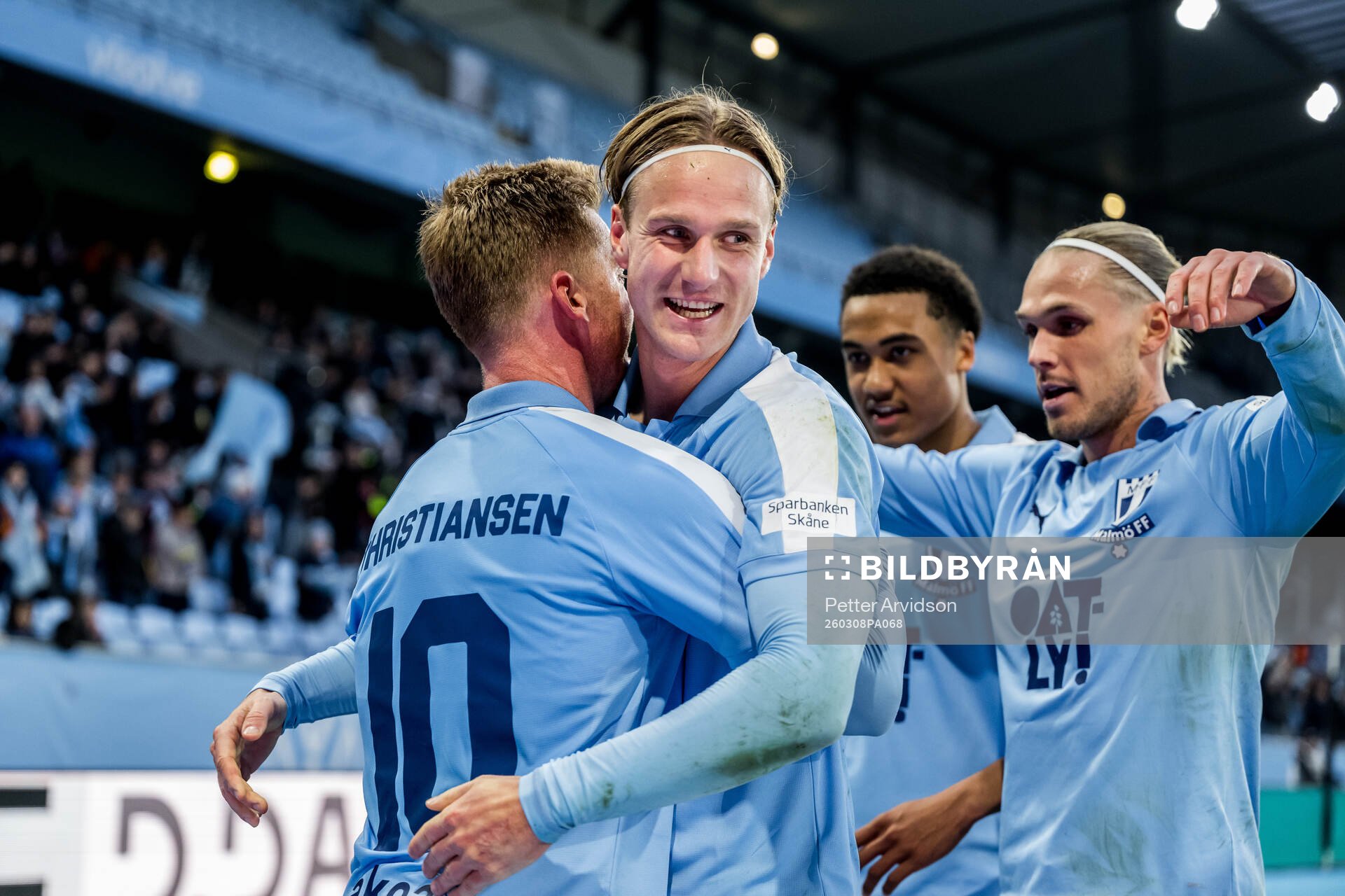Malmö FFs Anders Christiansen och Erik Botheim jublar