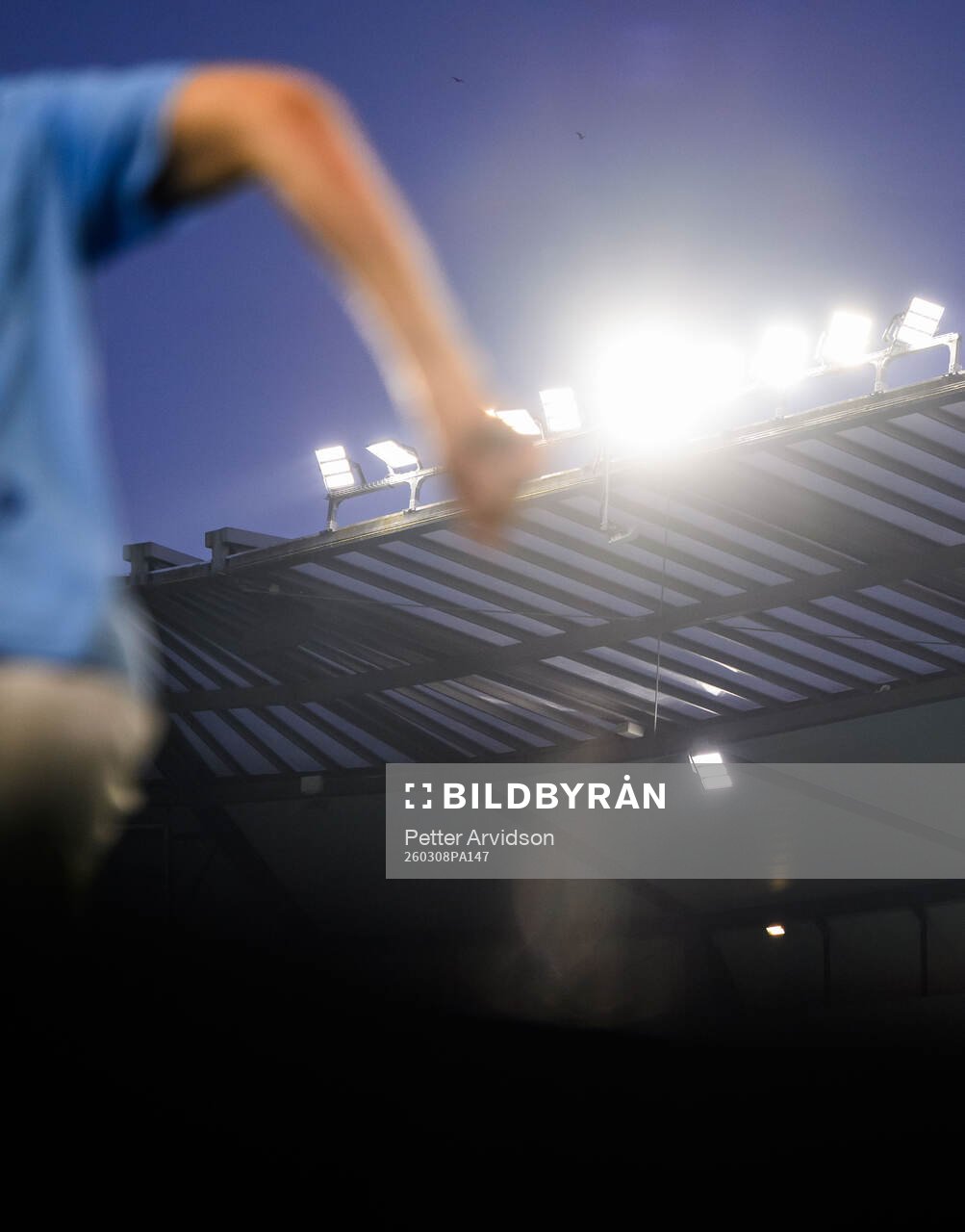 Strålkastare på Eleda Stadion