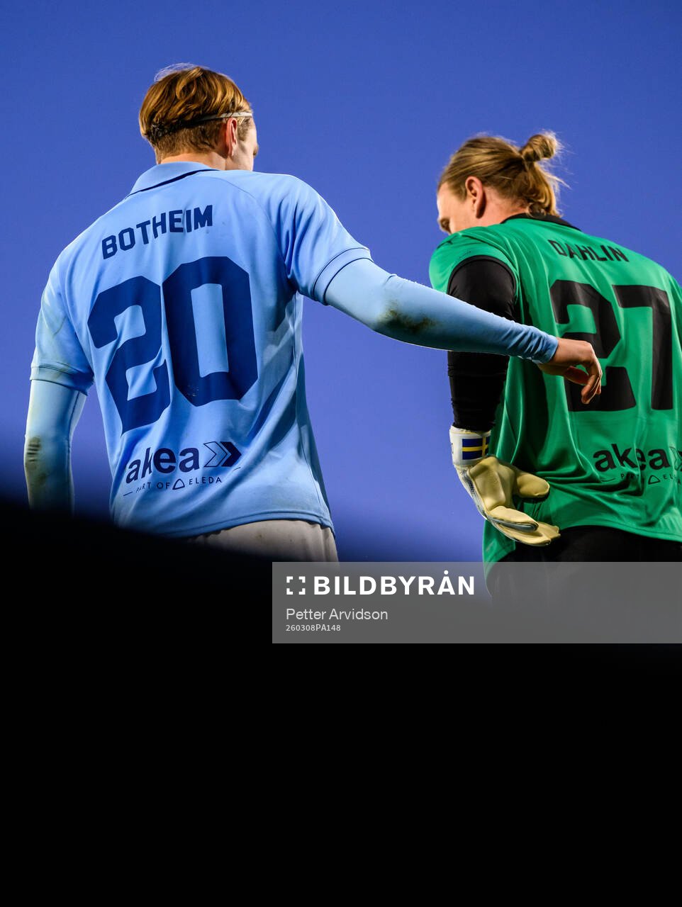 Malmö FFs Erik Botheim och målvakt Johan Dahlin
