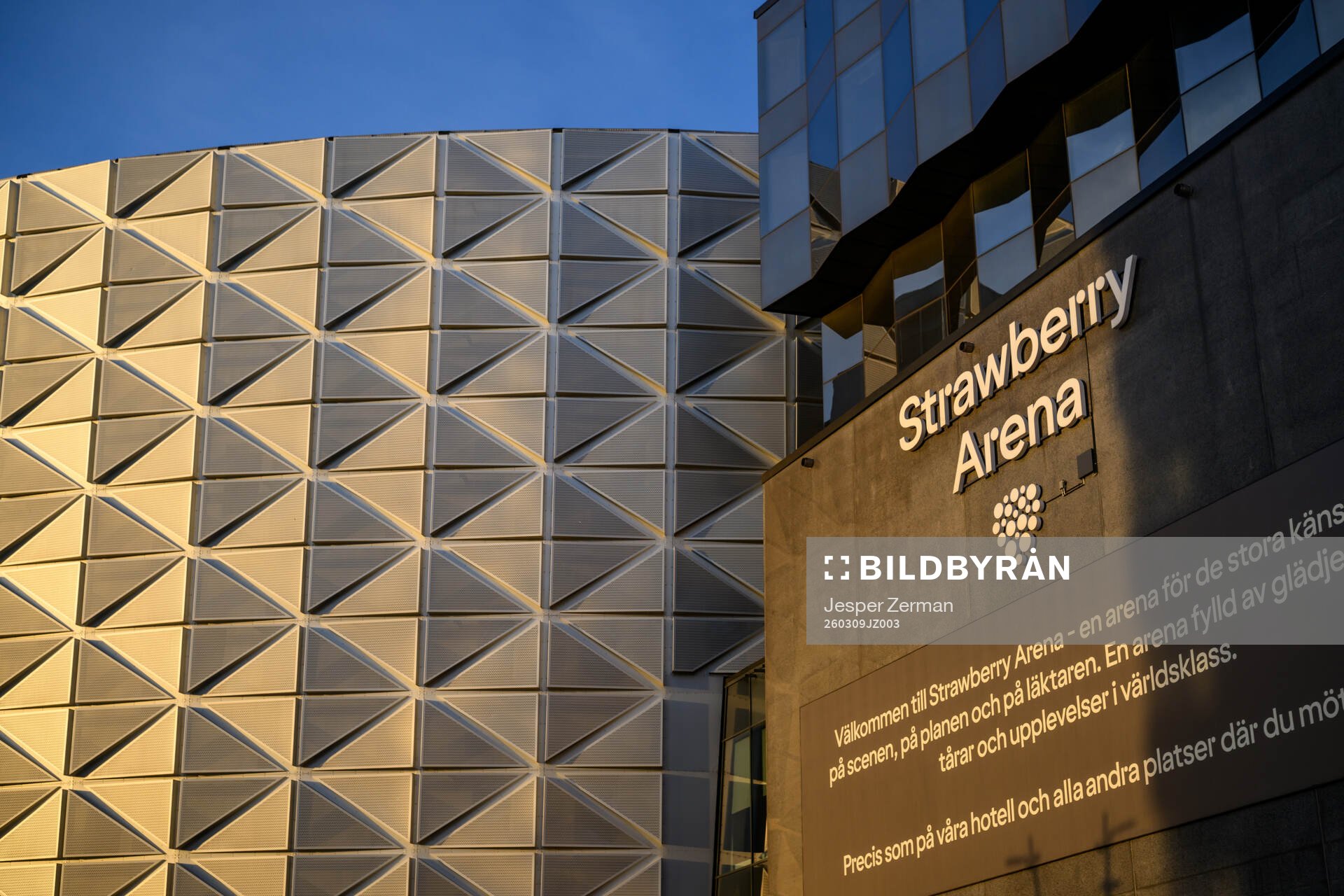 Exteriör vy av Strawberry Arena