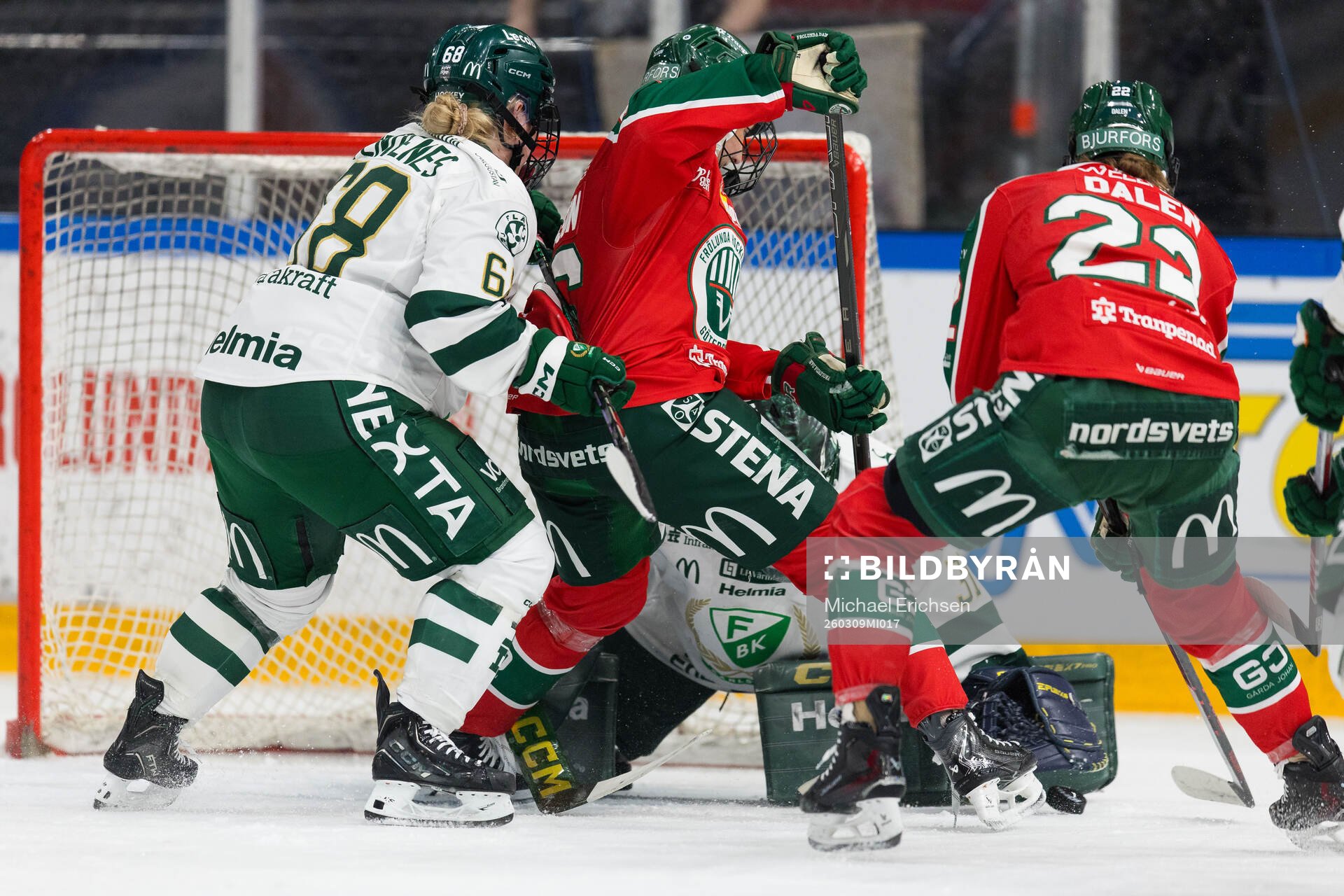 Frölundas Hanna Olsson och Andrea Dalen, Färjestads Lene