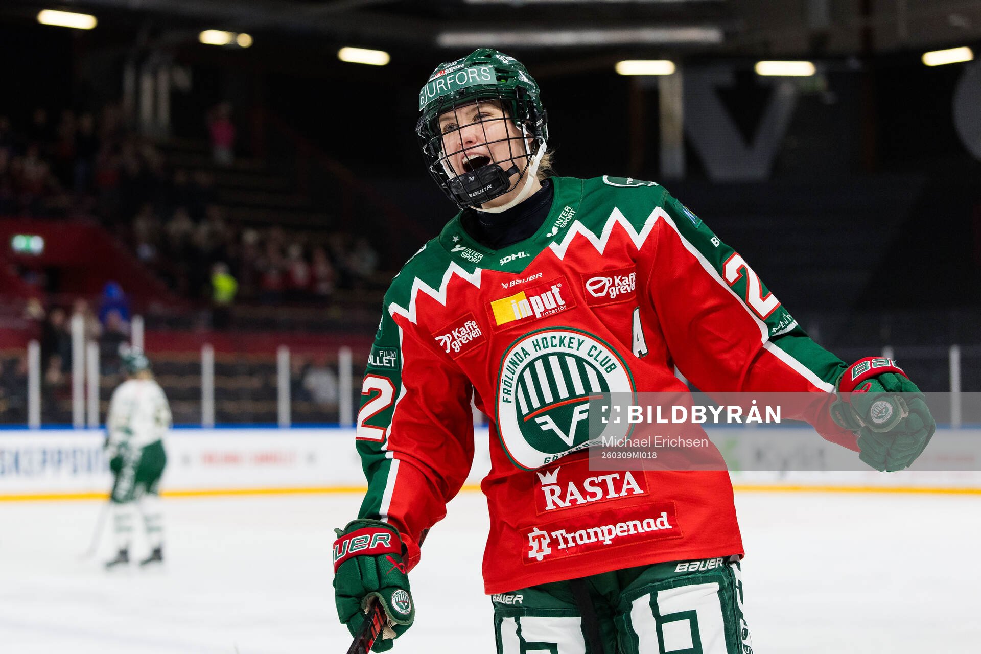 Frölundas Andrea Dalen jublar