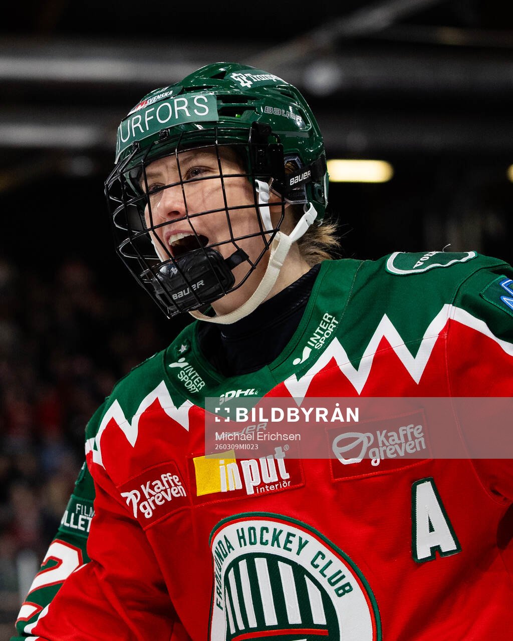 Frölundas Andrea Dalen jublar