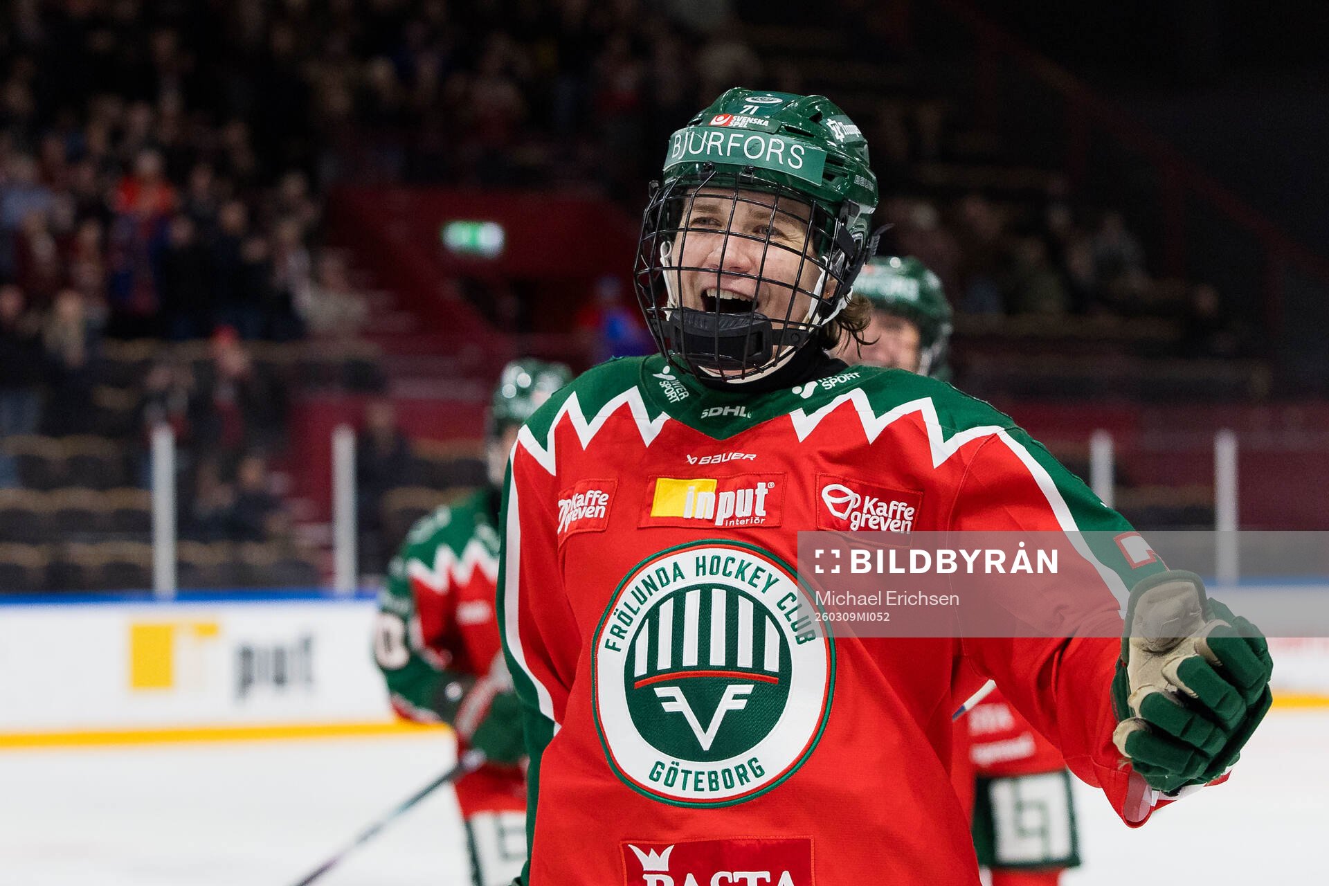 Frölundas Emily Nix jublar