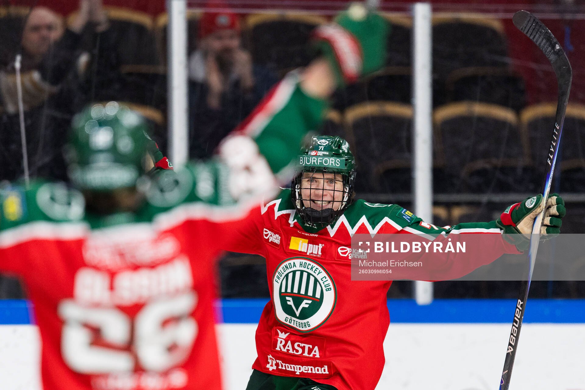 Frölundas Emily Nix jublar