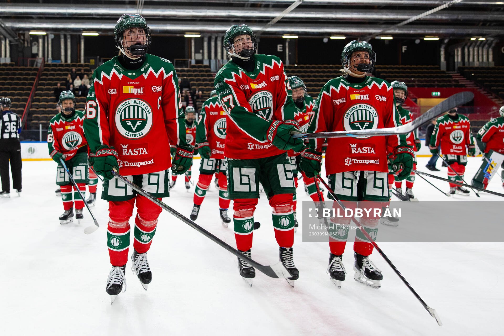 Frölundas Hanna Olsson, Linnea Pettersson Dove och Sofie