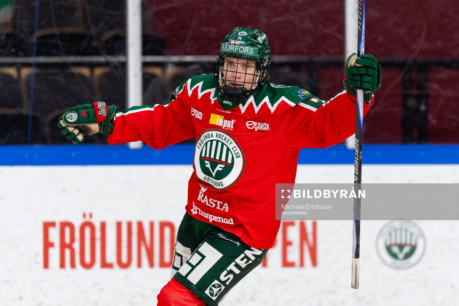 Frölundas Emily Nix jublar