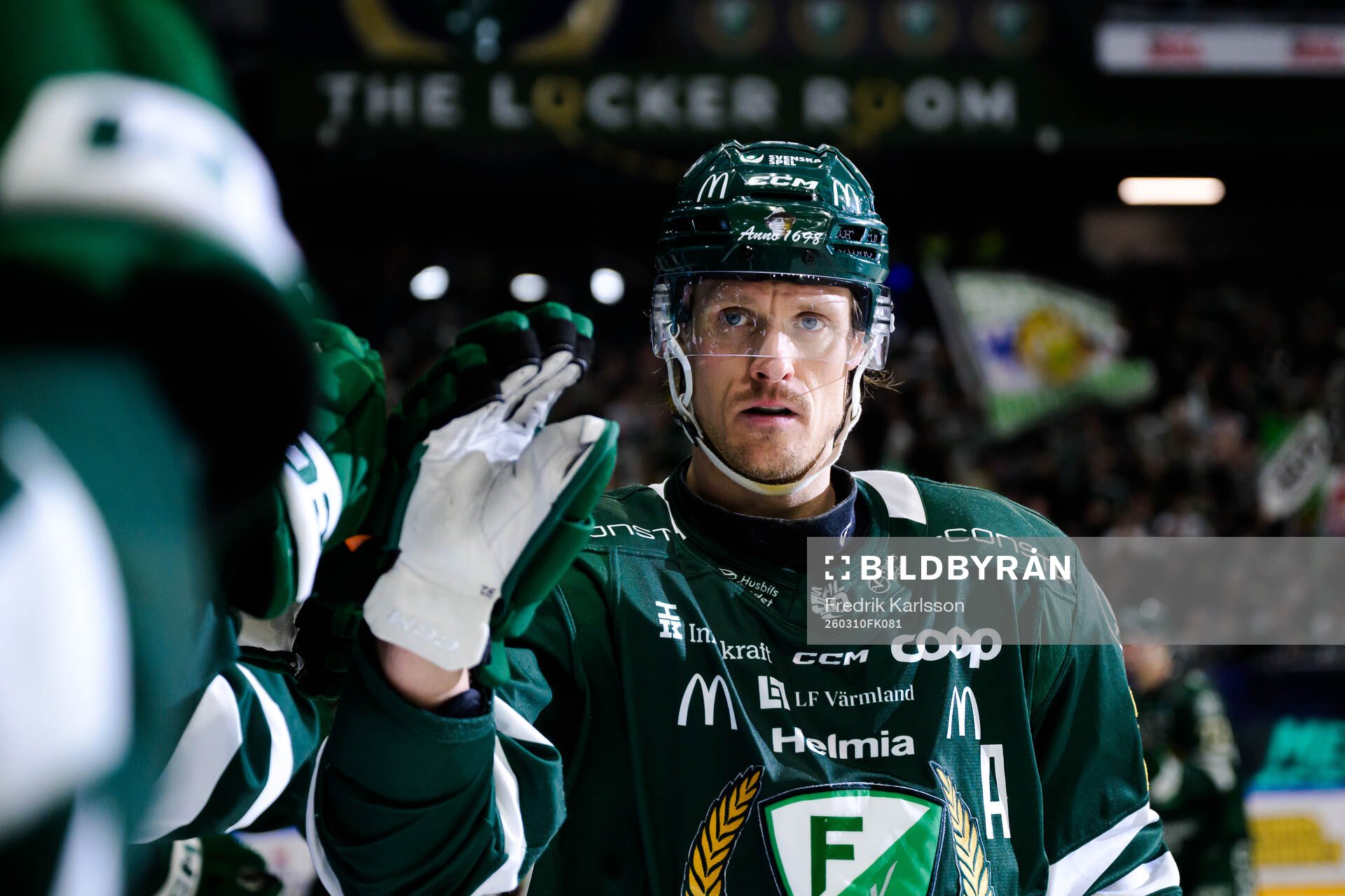 Färjestads Magnus Nygren jublar