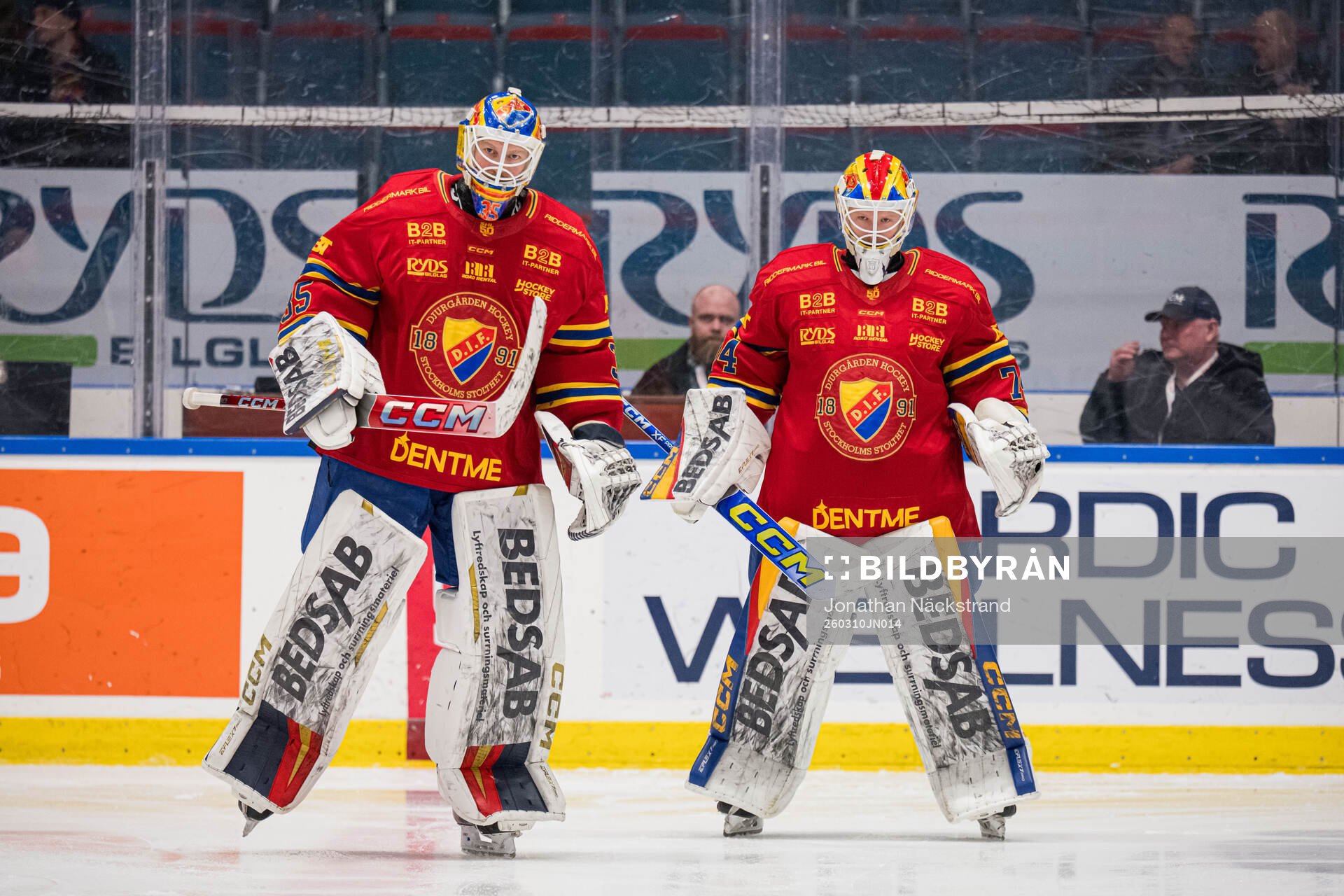 Djurgårdens målvakt Magnus Hellberg och målvakt Daniel