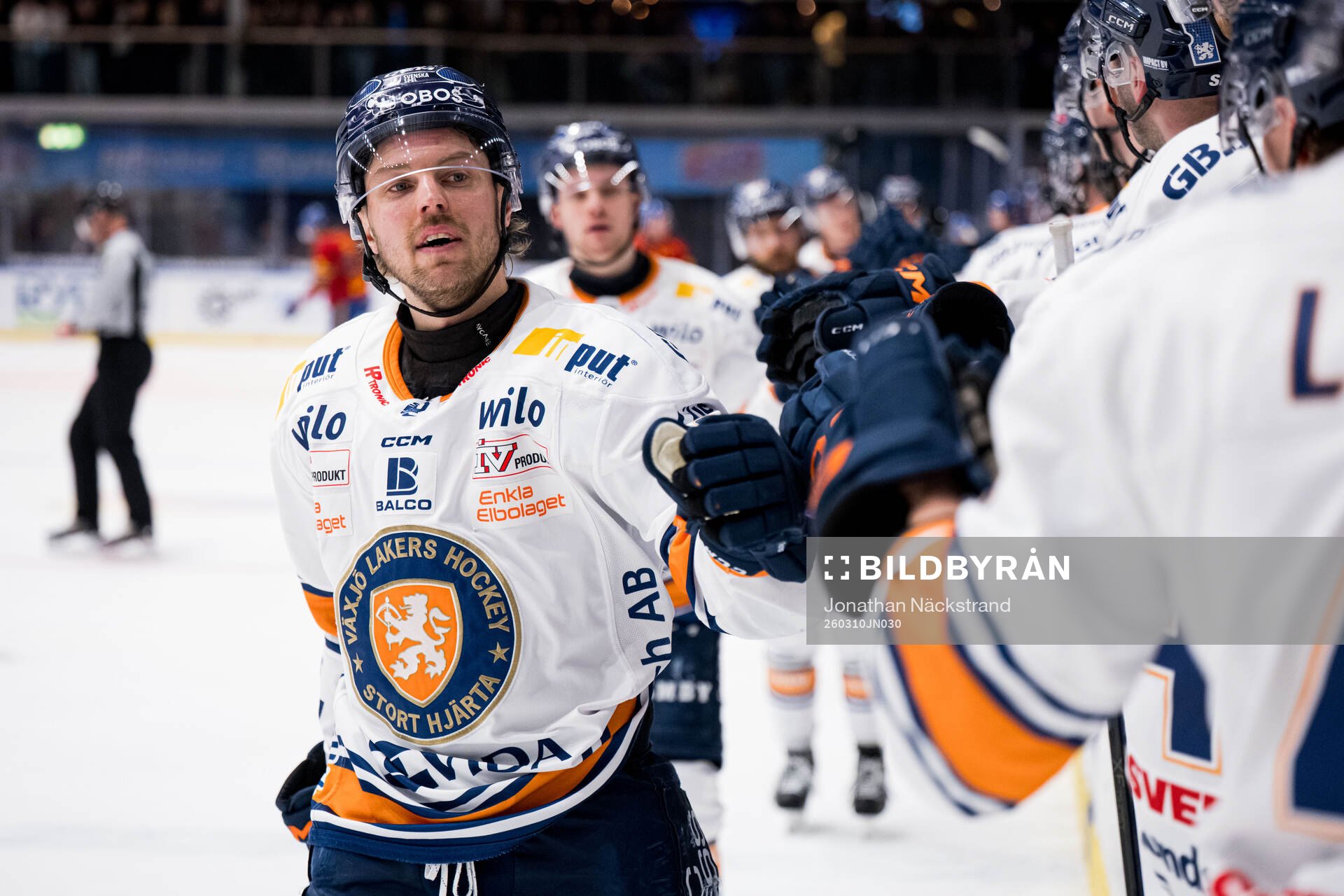 Växjös Manuel Ågren jublar