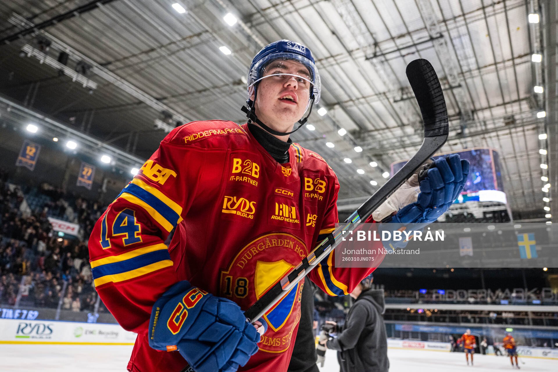 Djurgårdens Anton Frondell jublar