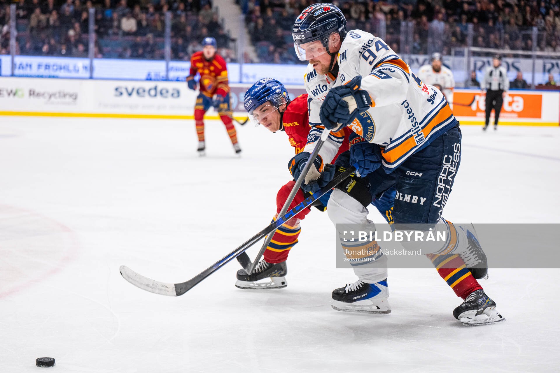 Djurgårdens Hugo Blixt och Växjös Joel Persson