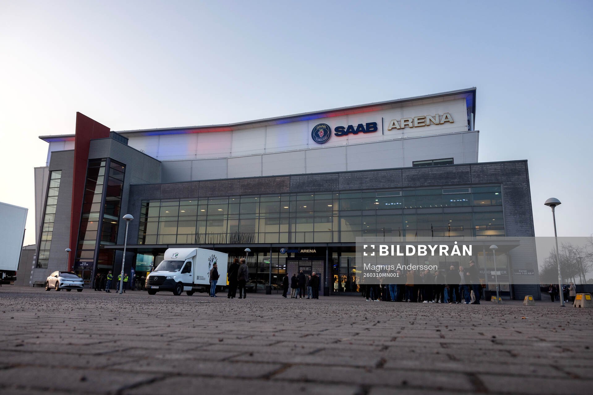 Exteriör vy av Saab Arena