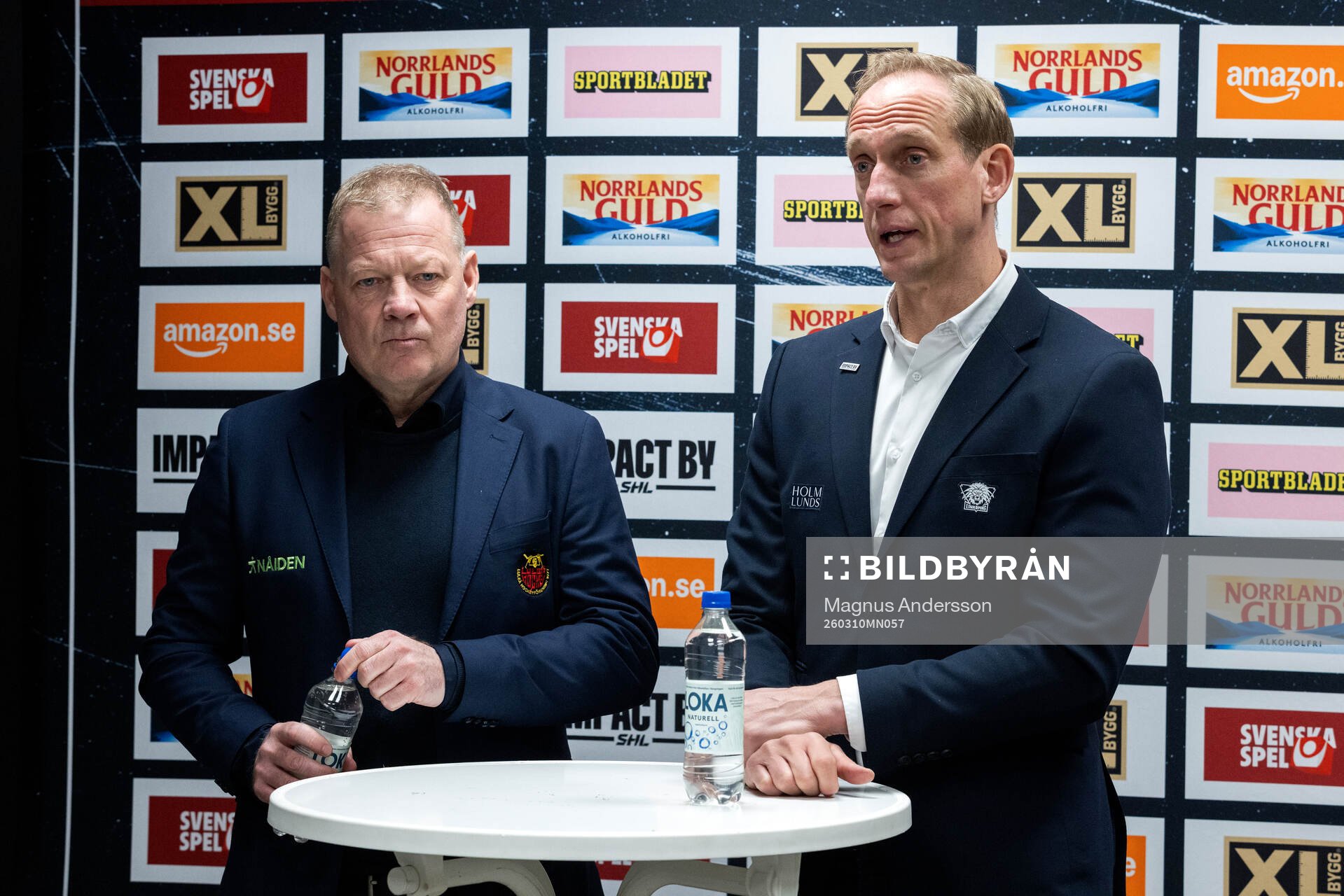 Luleås assisterande tränare Henrik Stridh och Linköpings