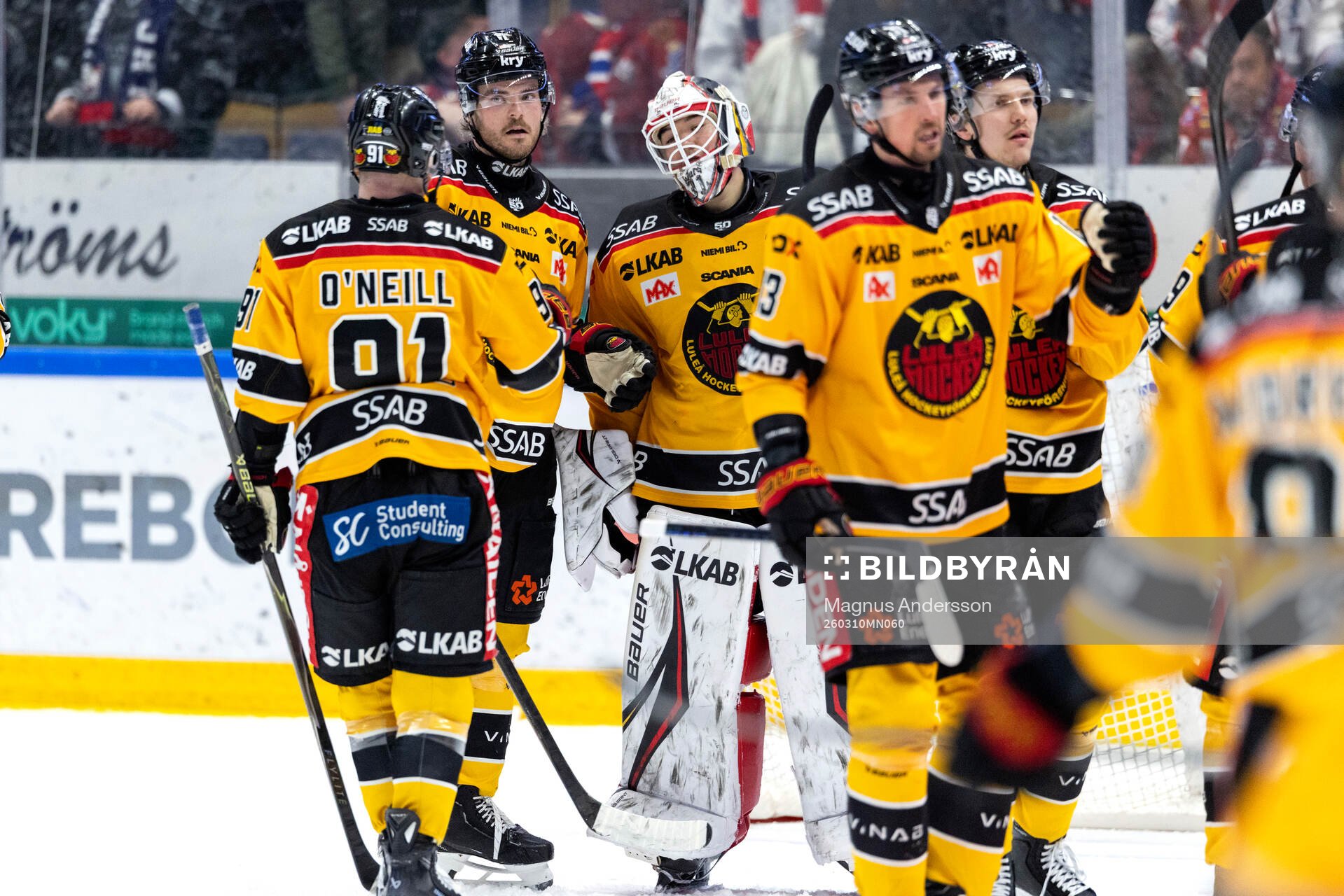 Luleås spelare jublar