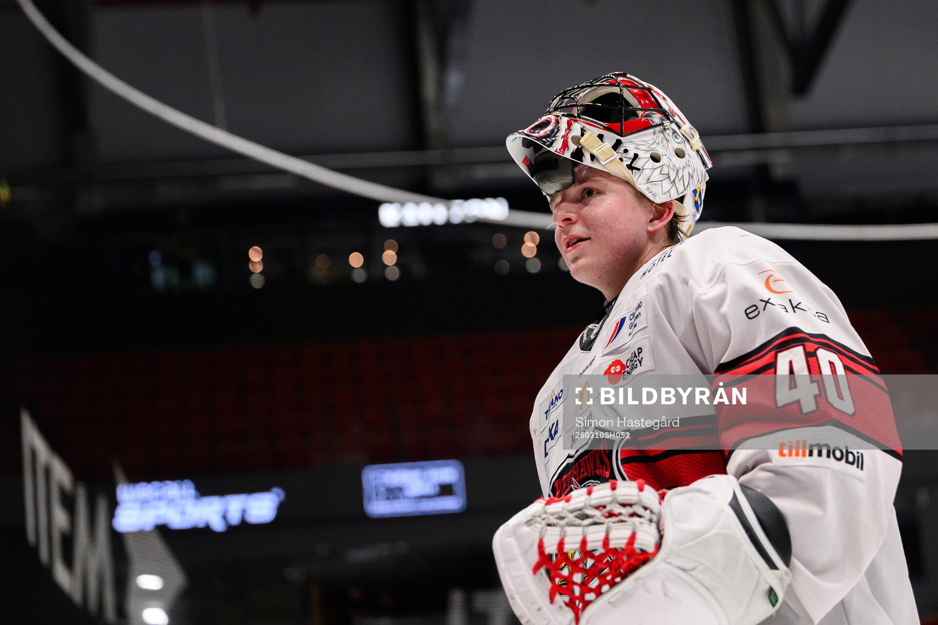 Malmö Redhawks målvakt Oskar Blomgren