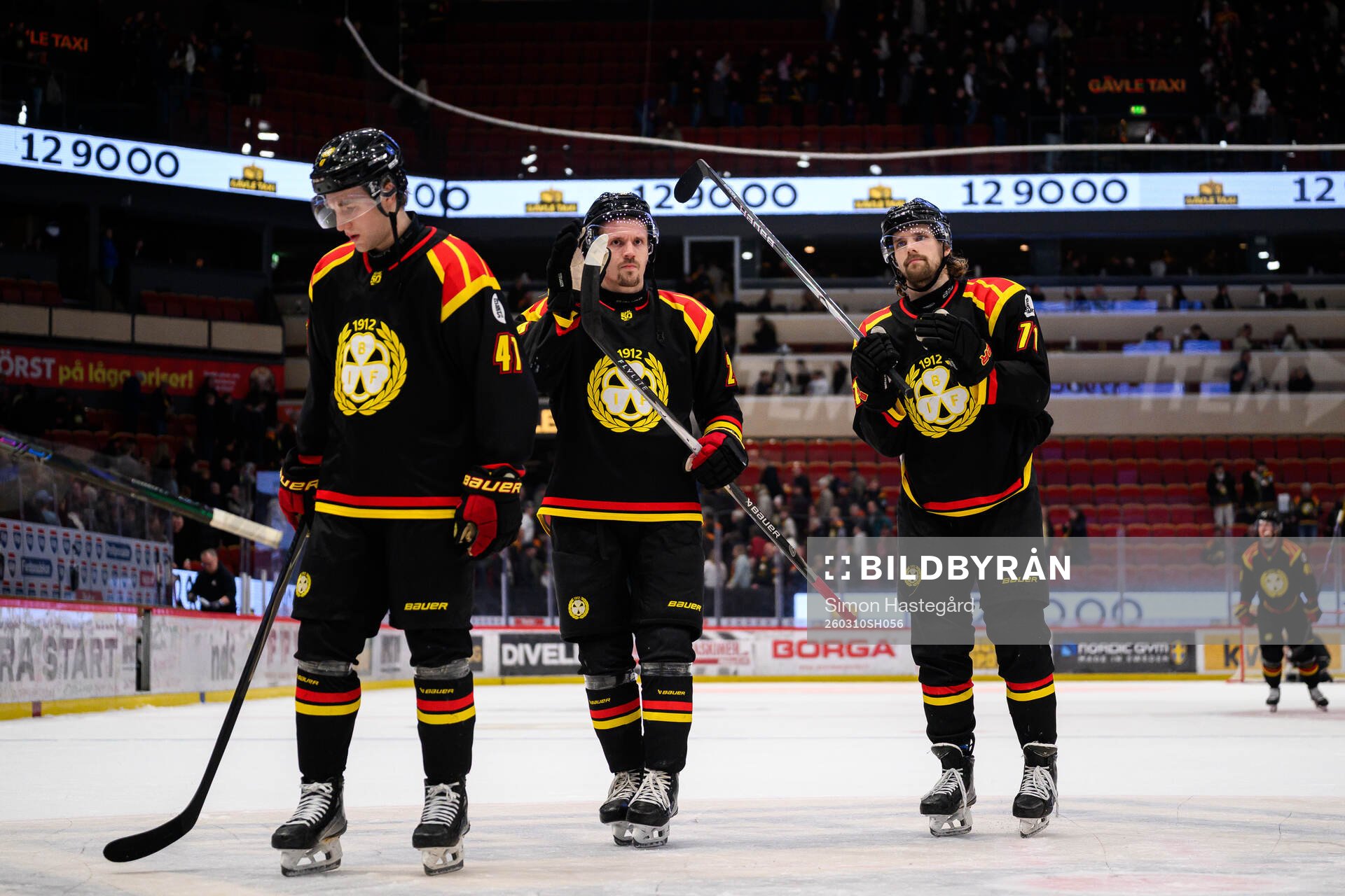 Brynäs Lucas Pettersson, Johannes Kinnvall och Axel