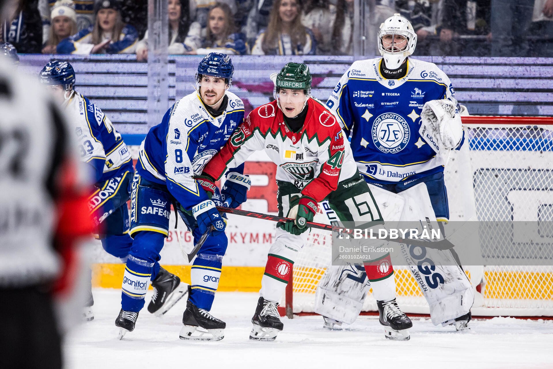 Leksands Matt Caito och Frölundas Jacob Peterson och