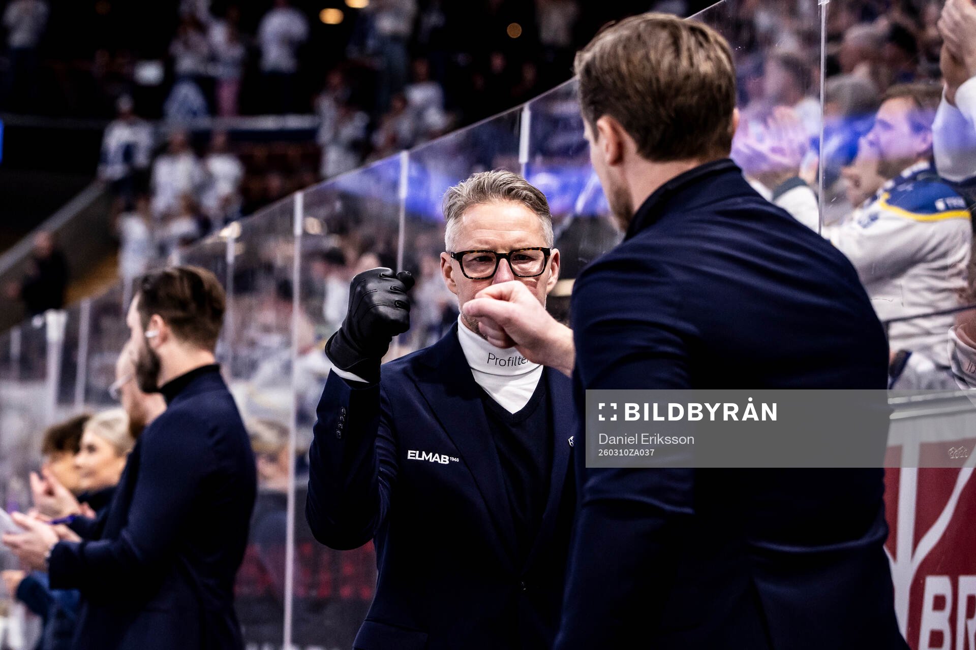 Leksands tränare Johan Hedberg jubel
