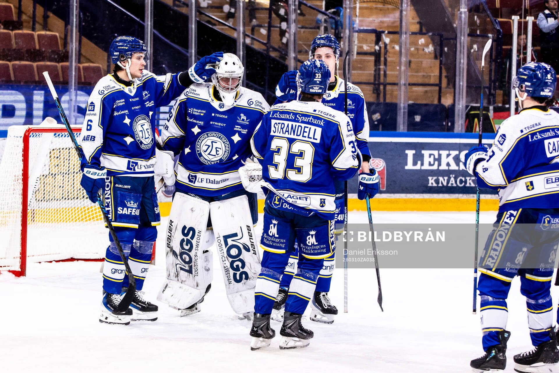 Leksands spelarna jublar