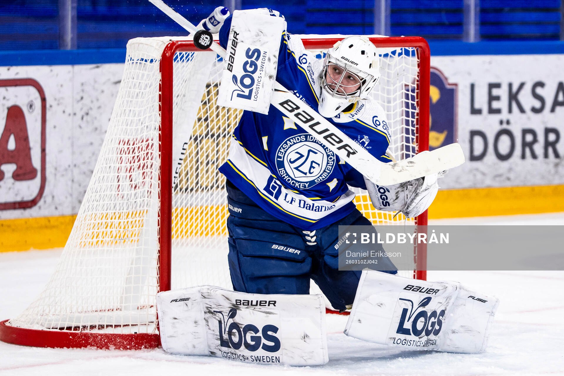 Leksands målvakt Filip Larsson