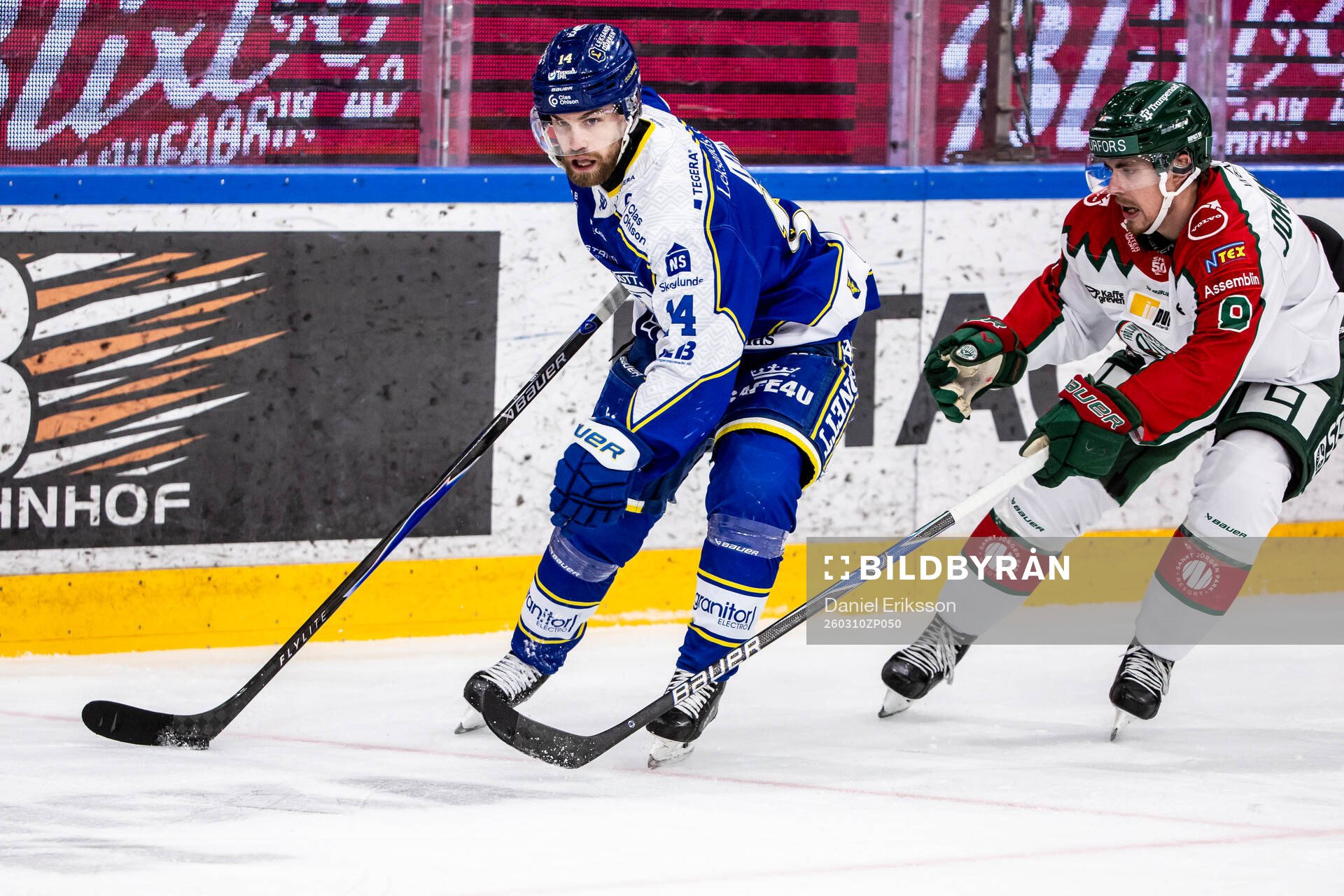 Leksands Oskar Lang och Frölundas Samuel Johannesson