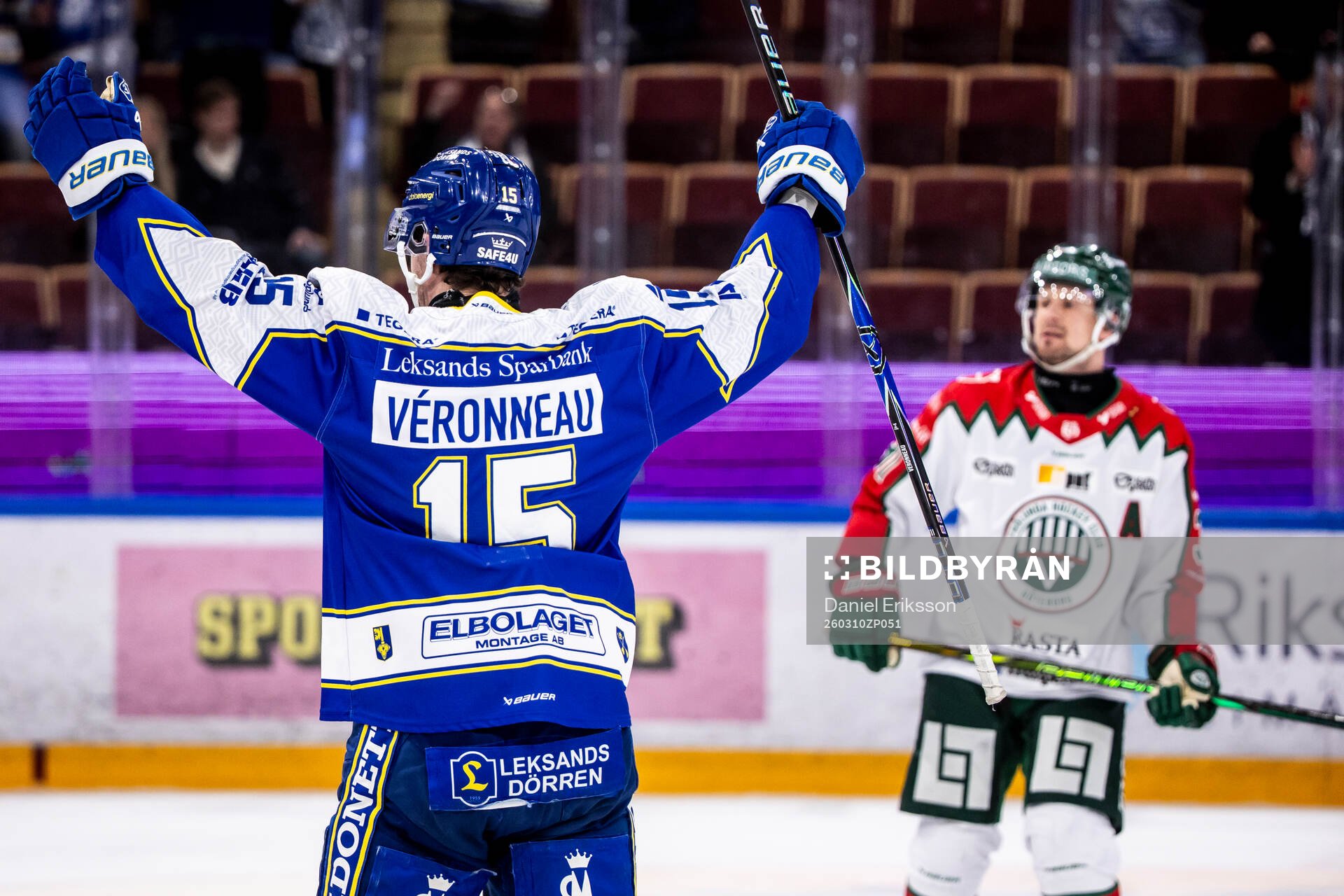 Leksands Max Veronneau jublar