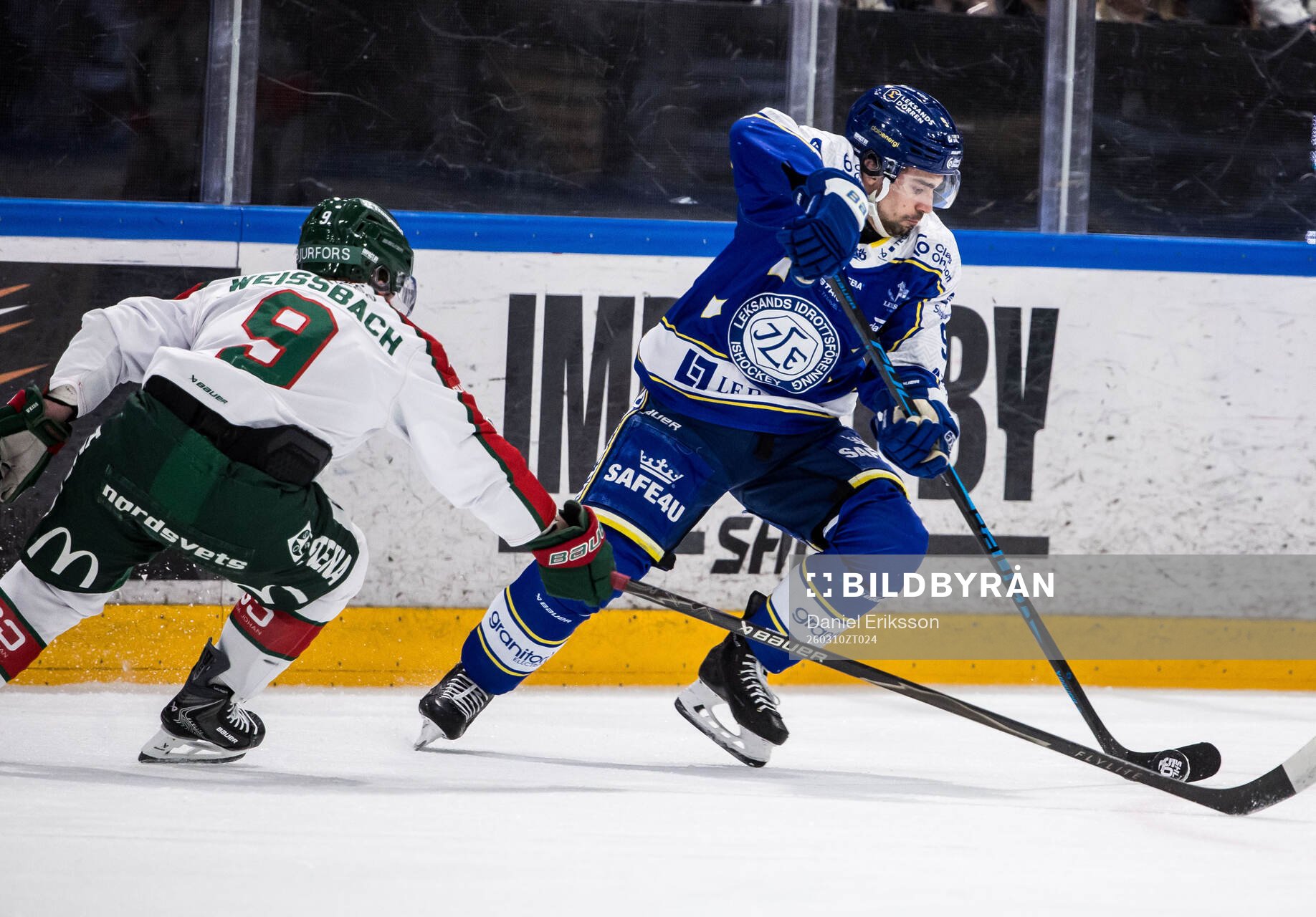 Frölundas Linus Weissbach och Leksands Gabriel Fortier