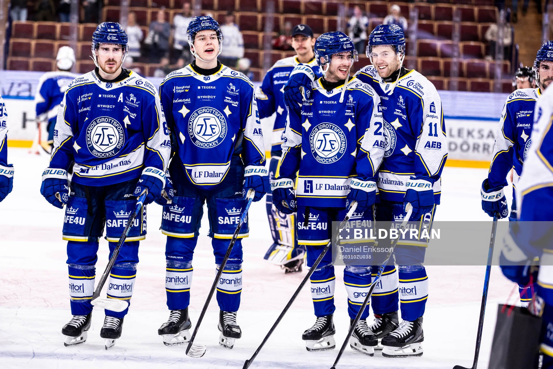 Leksands spelarna jublar