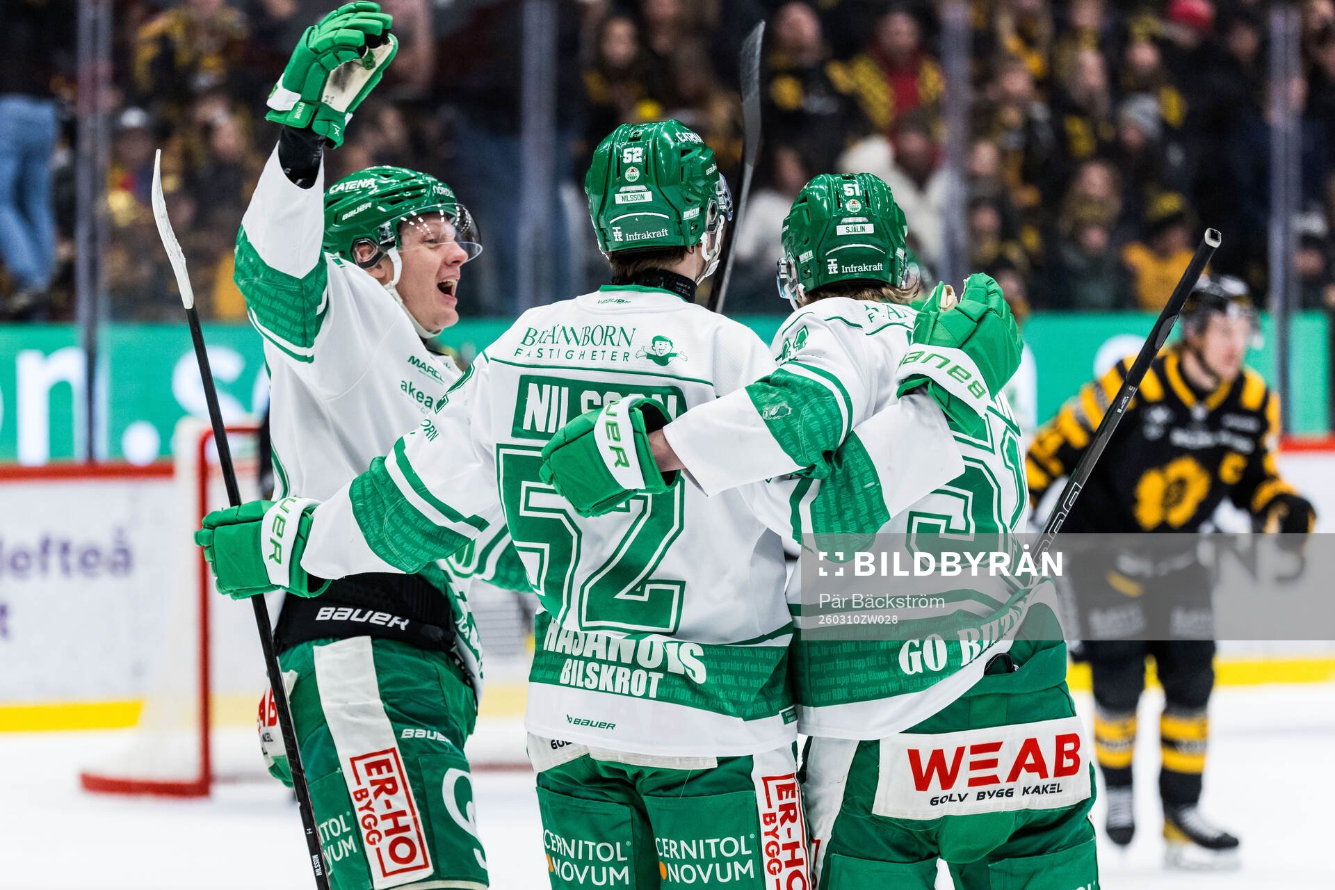 Rögles Fredrik Olofsson, Felix Nilsson och Calle Själin