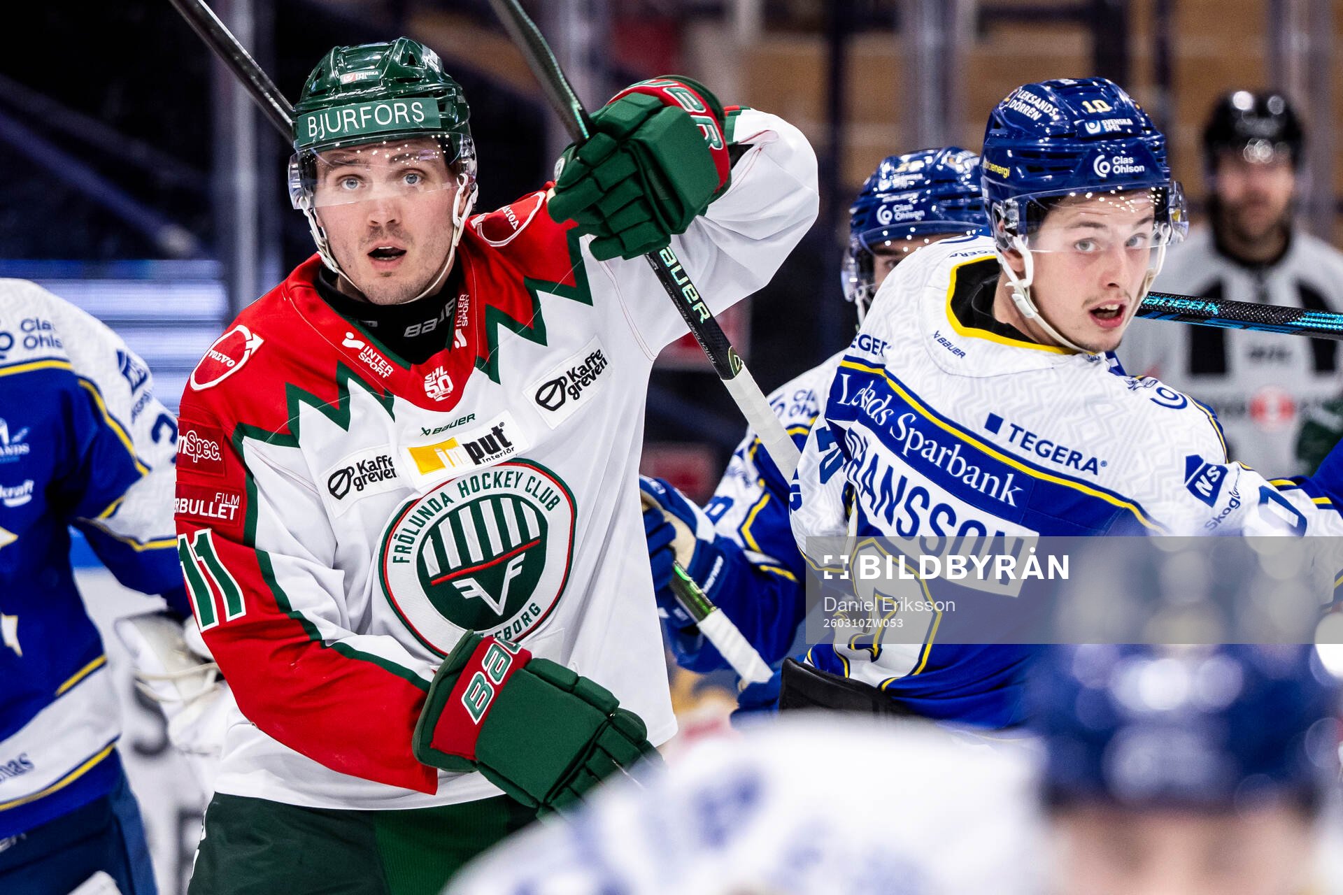 Frölundas Max Lindholm och Leksands Anton Johansson