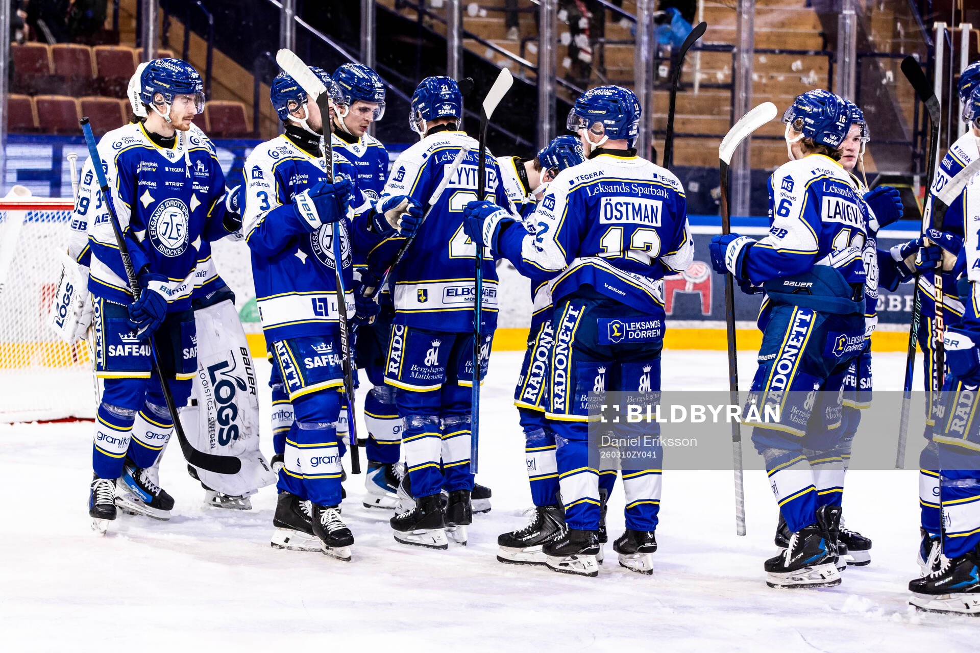 Leksands spelarna jublar